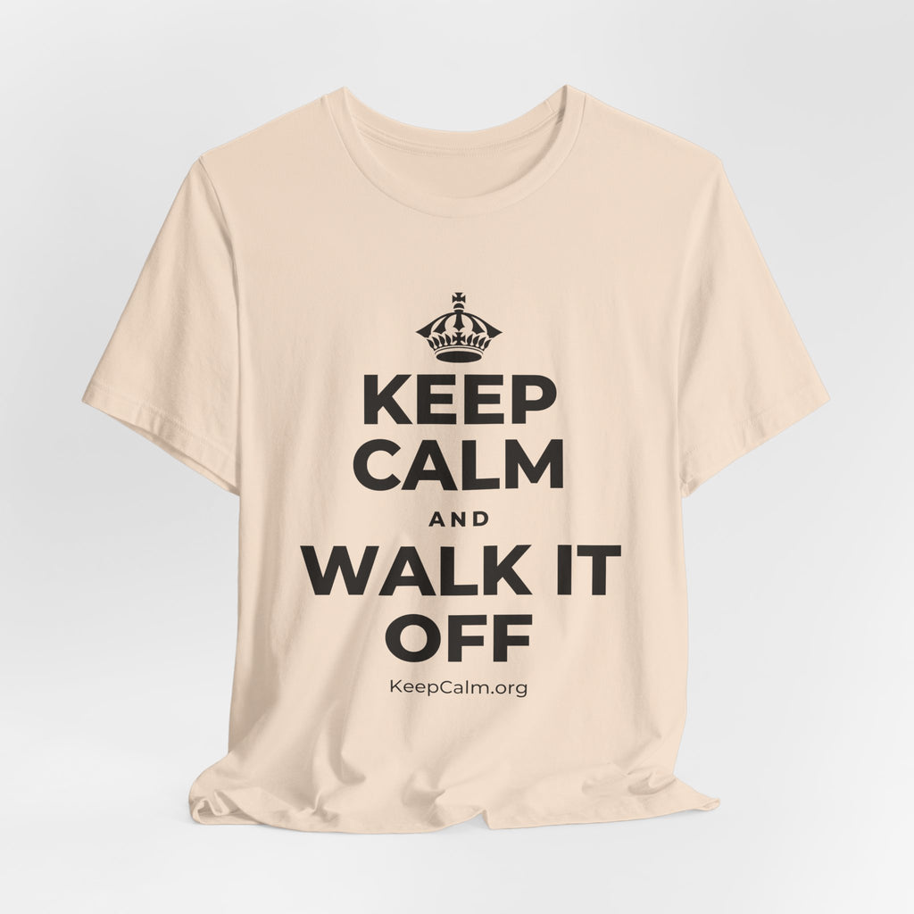 KEEP CALM AND WALK IT OFF T-Shirt (Soft Cream–Heather Mauve)