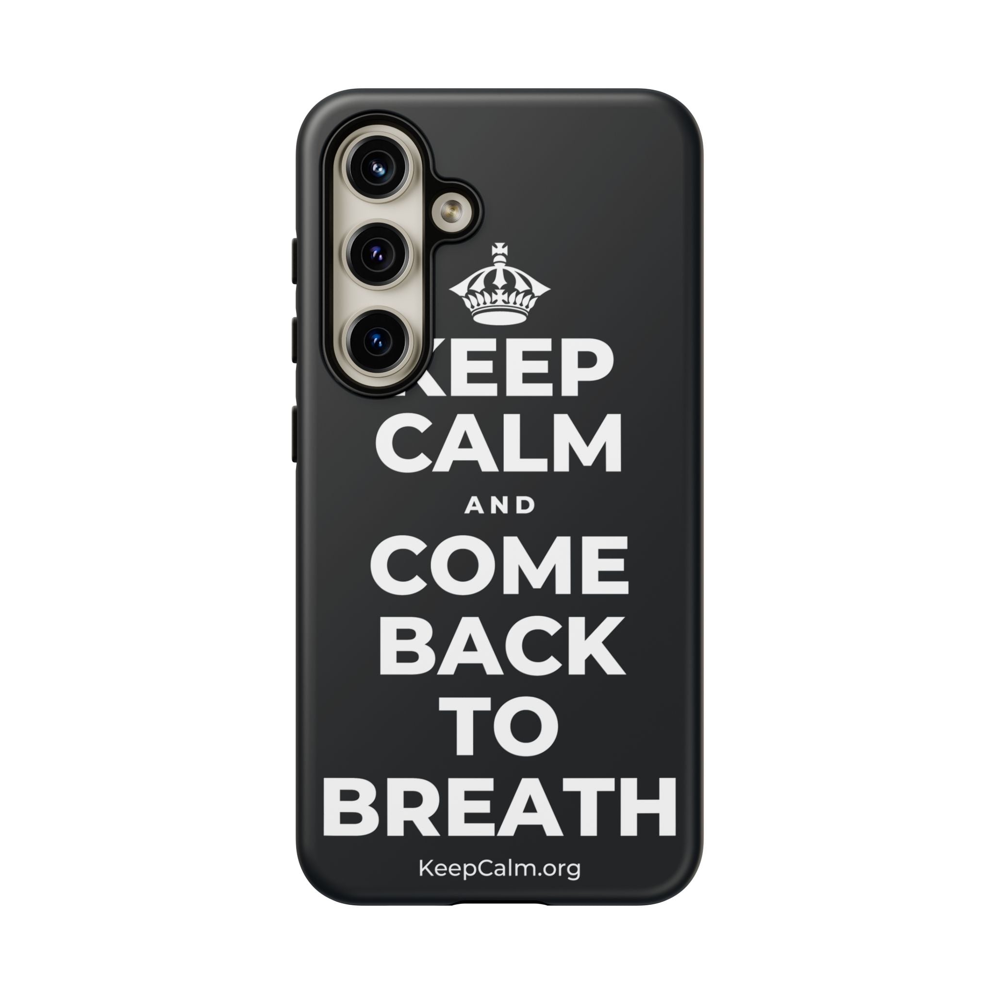KEEP CALM AND COME BACK TO BREATH Phone Case (Dark)