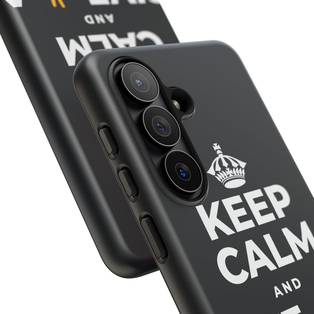KEEP CALM AND GIVE ✌️ A CHANCE Phone Case (Dark)