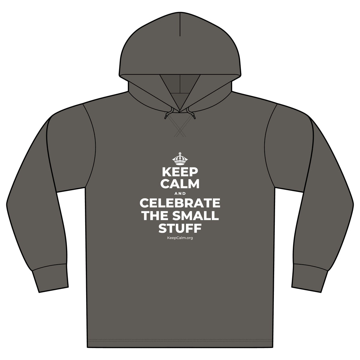 KEEP CALM AND CELEBRATE THE SMALL STUFF Organic Hoodie Tee