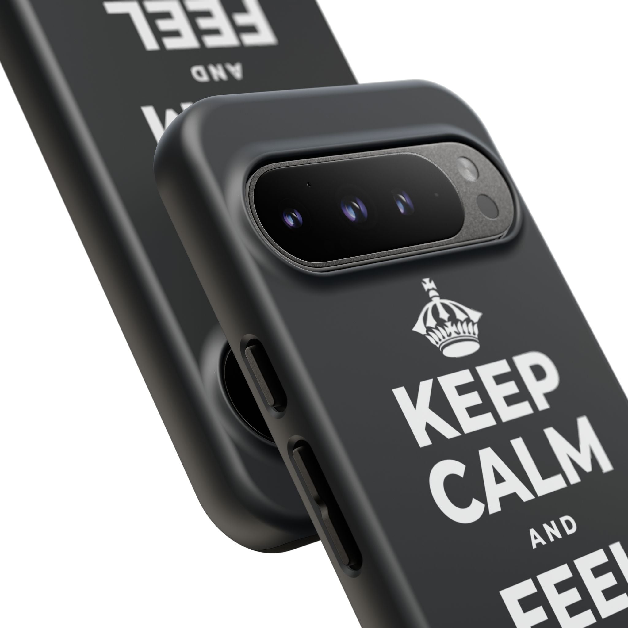KEEP CALM AND FEEL YOUR FEET Phone Case (Dark)