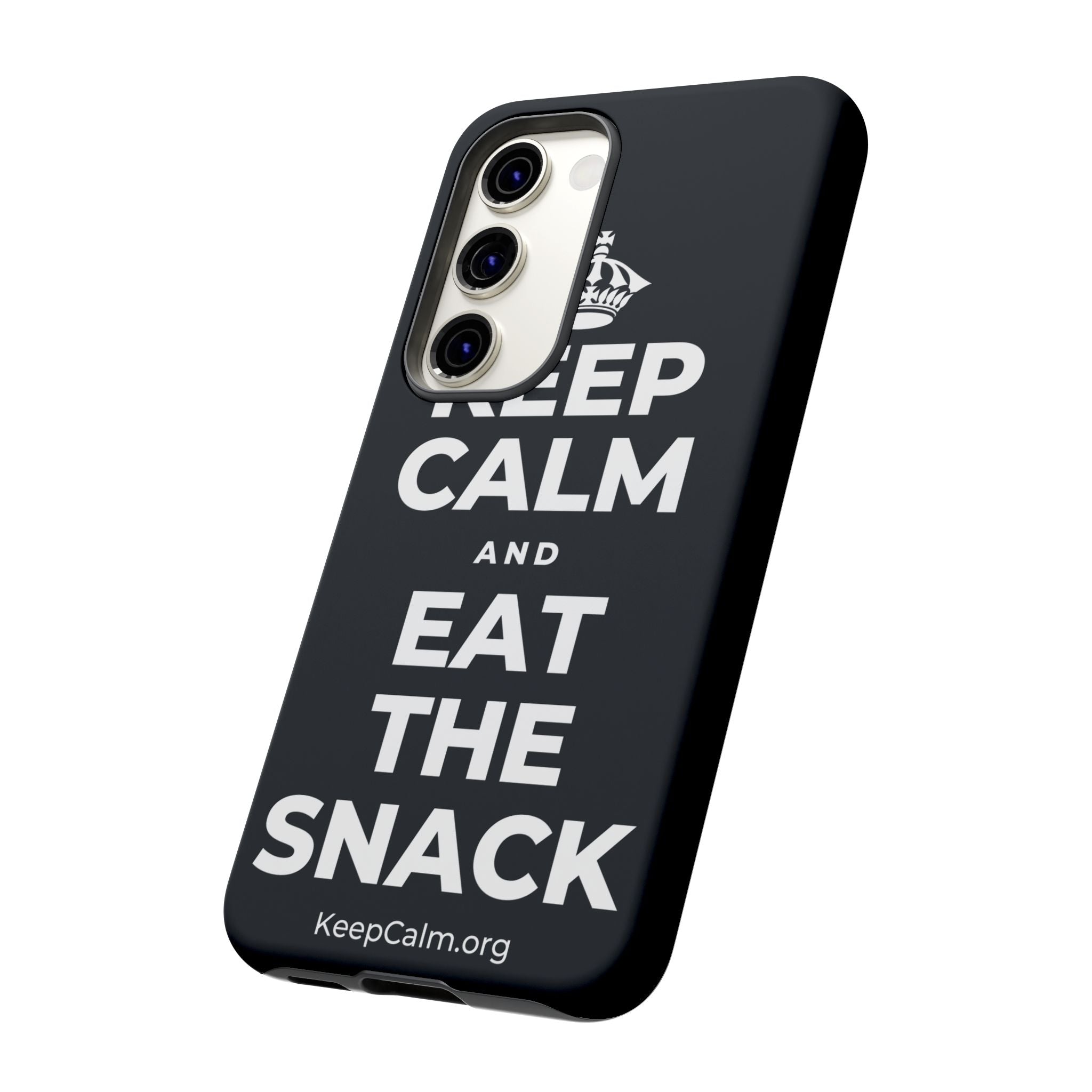 KEEP CALM AND EAT THE SNACK Phone Case (Dark)