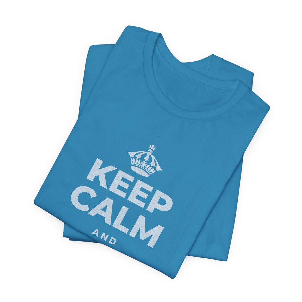 KEEP CALM AND FIND THE GOOD T-Shirt (White–Asphalt)