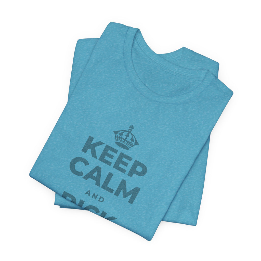 KEEP CALM AND PICK YOURSELF T-Shirt (Soft Cream–Heather Mauve)