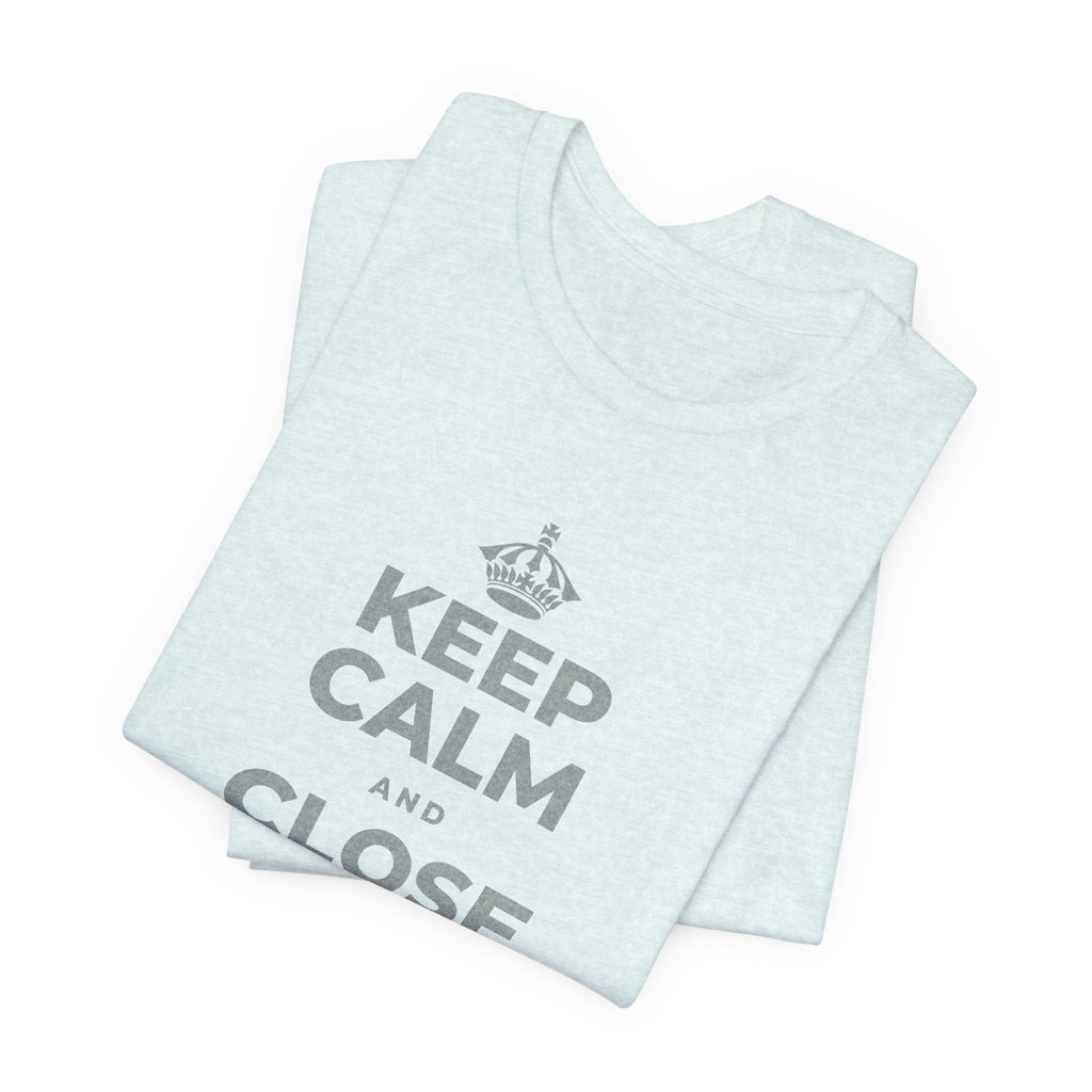 KEEP CALM AND CLOSE YOUR EYES A MOMENT T-Shirt (Soft Cream–Heather Mauve)
