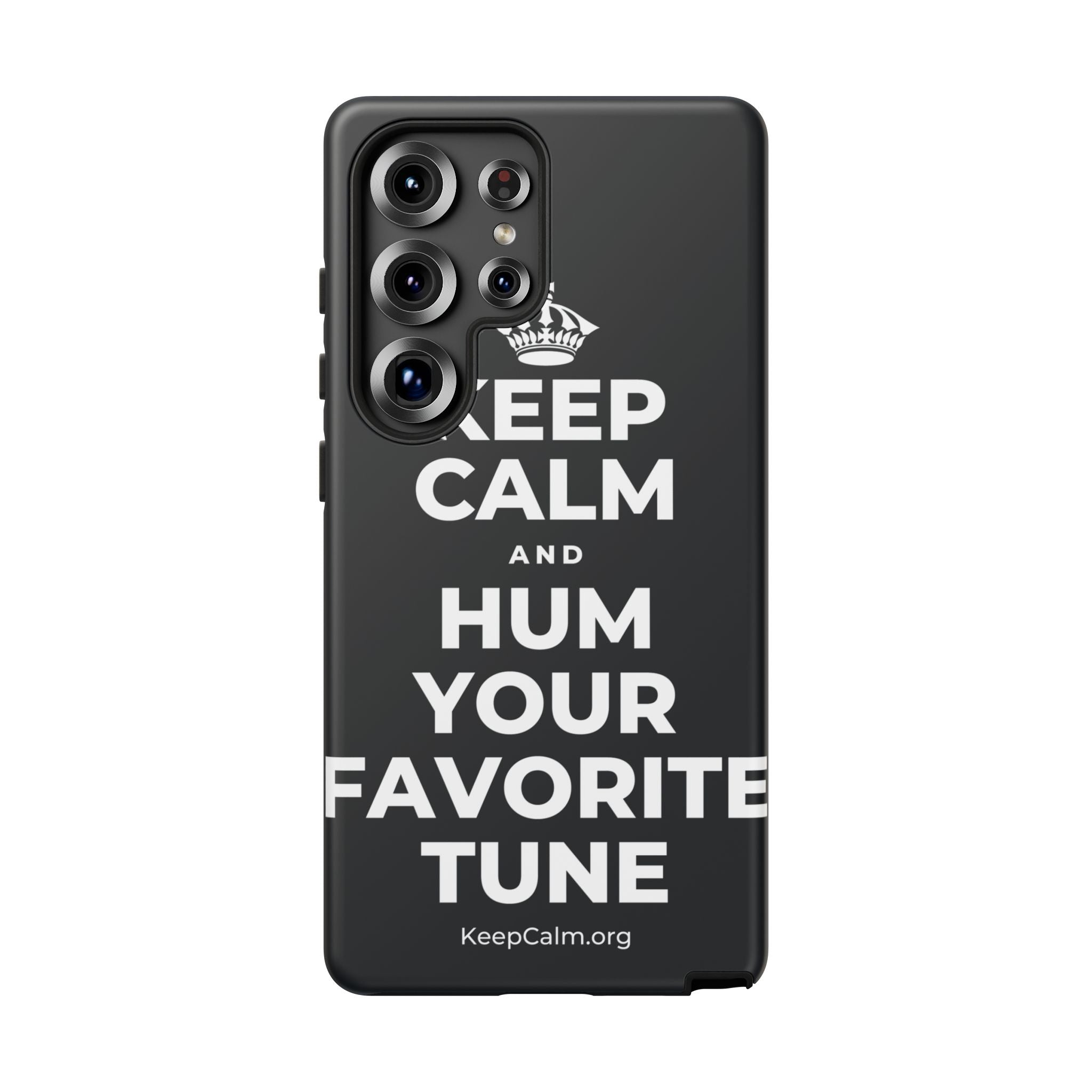 KEEP CALM AND HUM YOUR FAVORITE TUNE Phone Case (Dark)