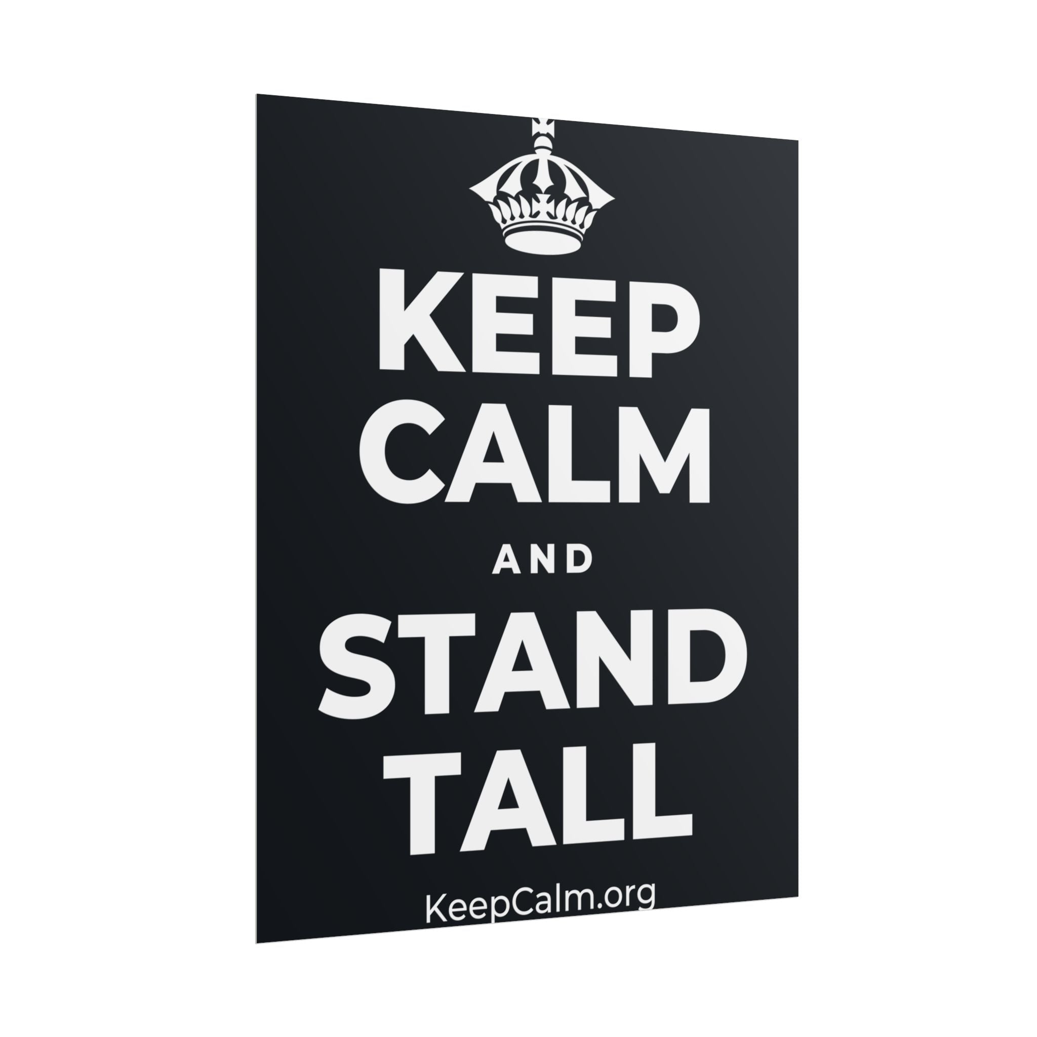 KEEP CALM AND STAND TALL Poster (Dark)