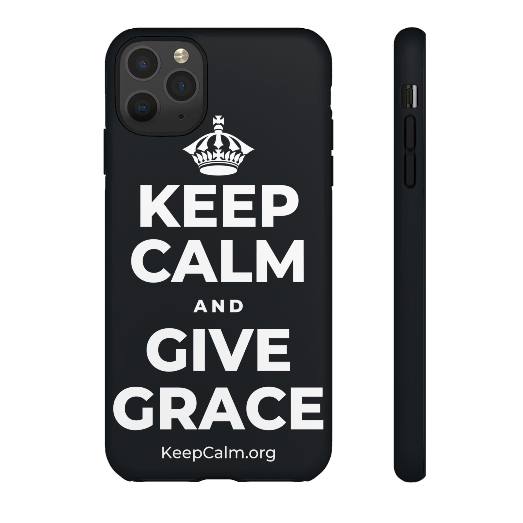 KEEP CALM AND GIVE GRACE Phone Case (Dark)