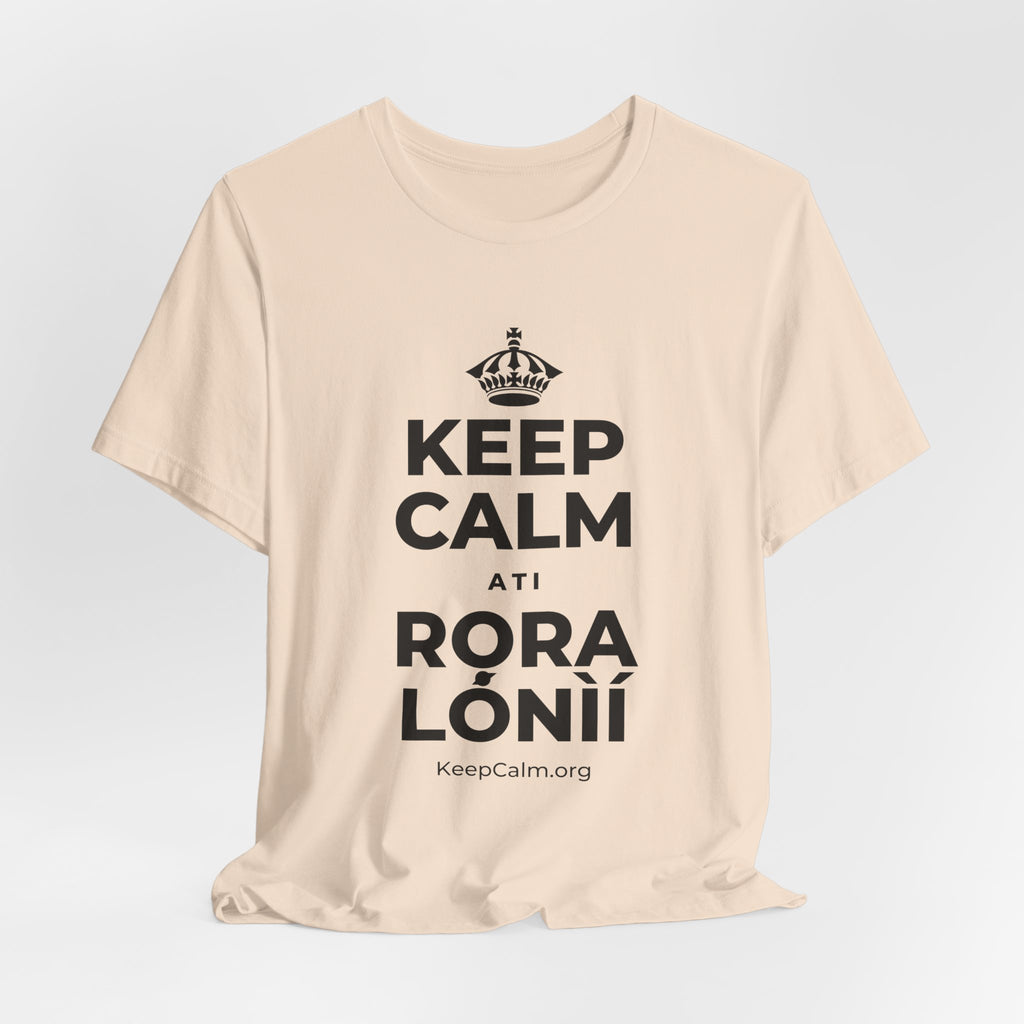 KEEP CALM ATI RỌRA LÓNÌÍ T-Shirt (Soft Cream–Heather Mauve)