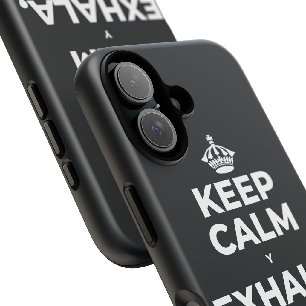 KEEP CALM Y EXHALA, ES VIERNES Phone Case (Dark)