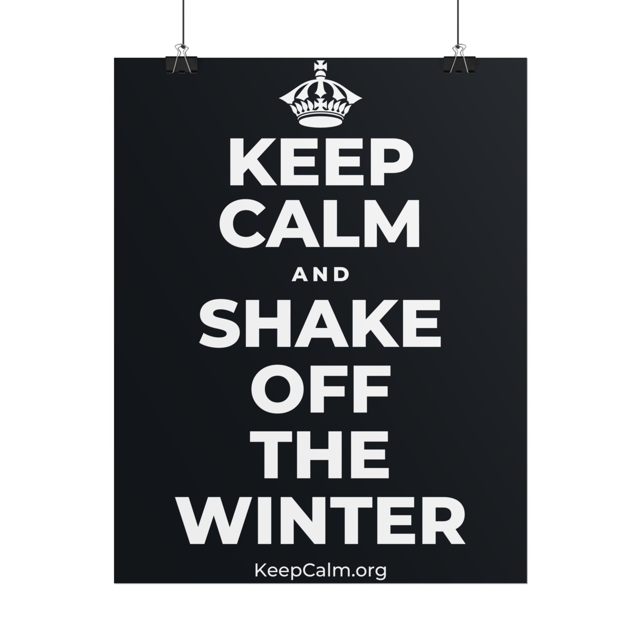 KEEP CALM AND SHAKE OFF THE WINTER Poster (Dark)