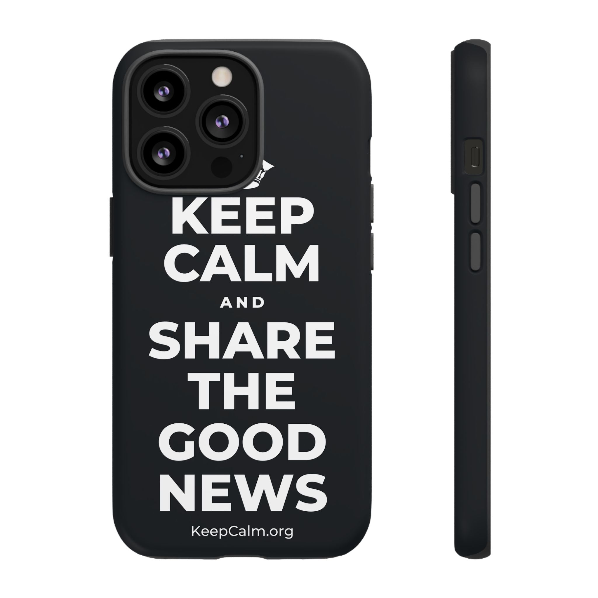 KEEP CALM AND SHARE THE GOOD NEWS Phone Case (Dark)