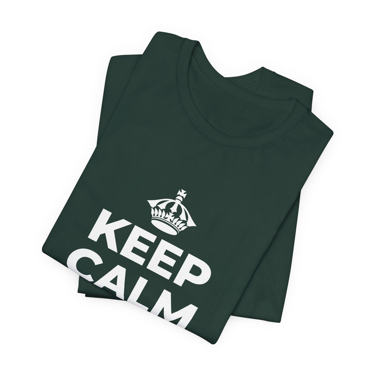 KEEP CALM AND LOCK IN T-Shirt (White–Asphalt)