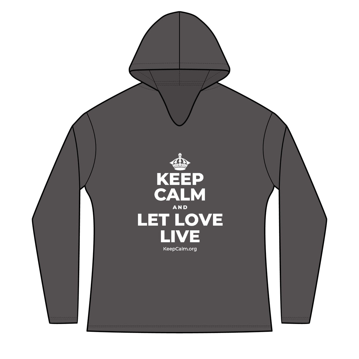 KEEP CALM AND LET LOVE LIVE Women's Long Sleeve Hoodie