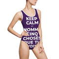 KEEP CALM ET NOMME CINQ CHOSES QUE TU VOIS One-Piece Swimsuit