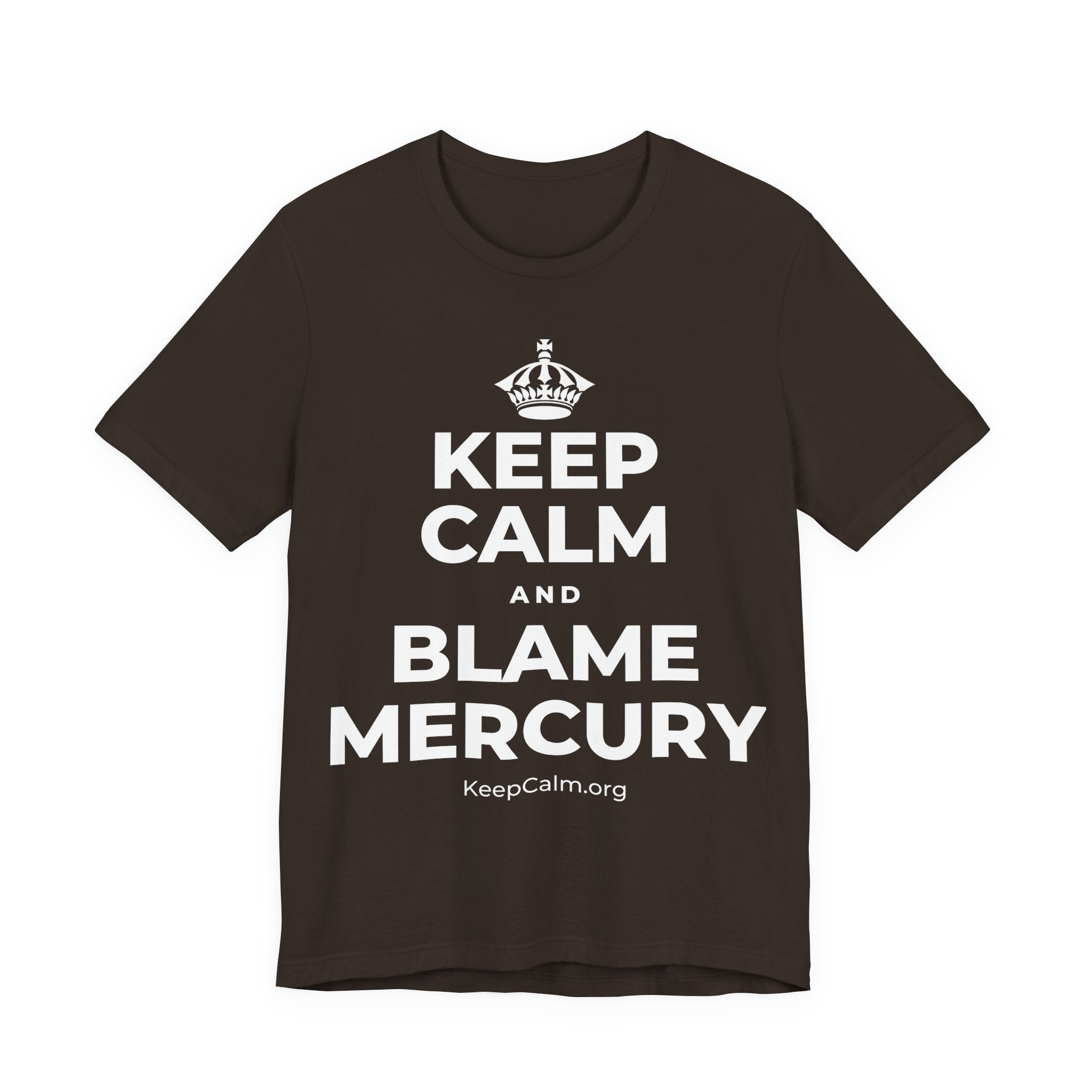 KEEP CALM AND BLAME MERCURY T-Shirt (Soft Cream–Heather Mauve)