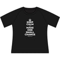 KEEP CALM AND MAKE ONE SMALL CHANGE Women's Raglan Tee