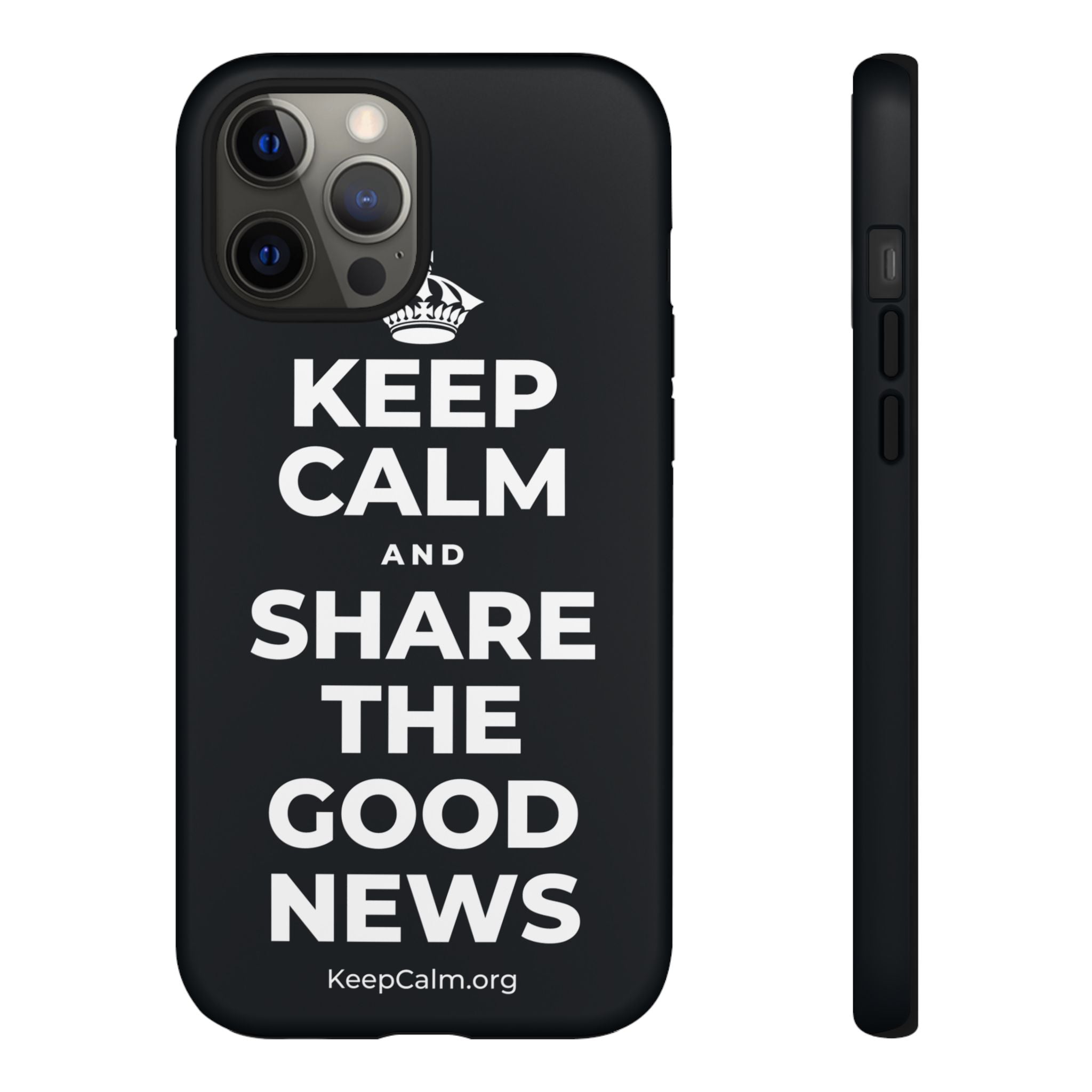 KEEP CALM AND SHARE THE GOOD NEWS Phone Case (Dark)