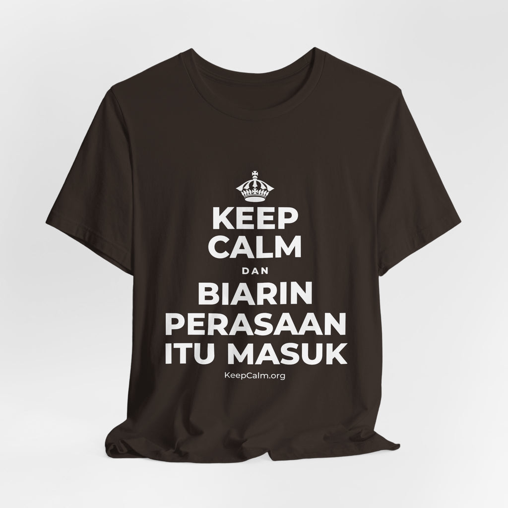 KEEP CALM DAN BIARIN PERASAAN ITU MASUK T-Shirt (Soft Cream–Heather Mauve)