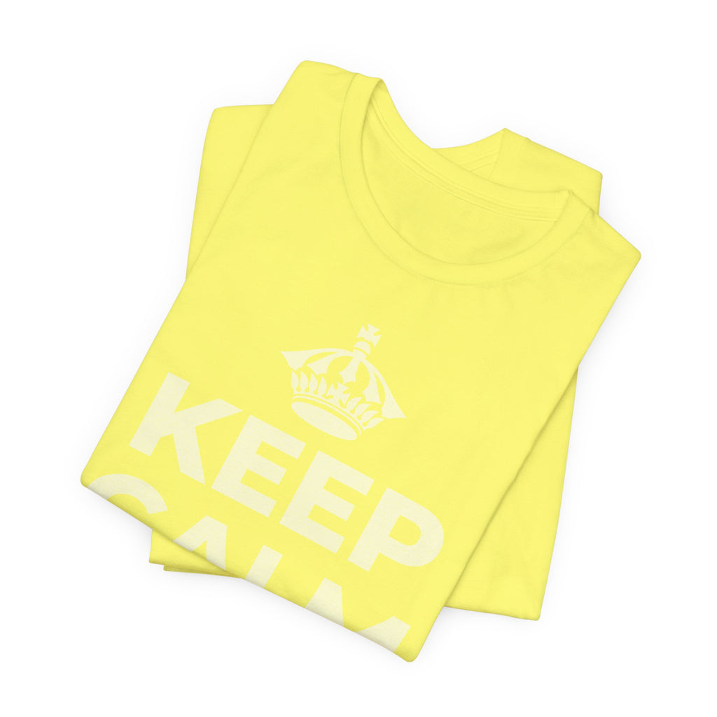 KEEP CALM AND あなたは愛される人 T-Shirt (Soft Cream–Heather Mauve)