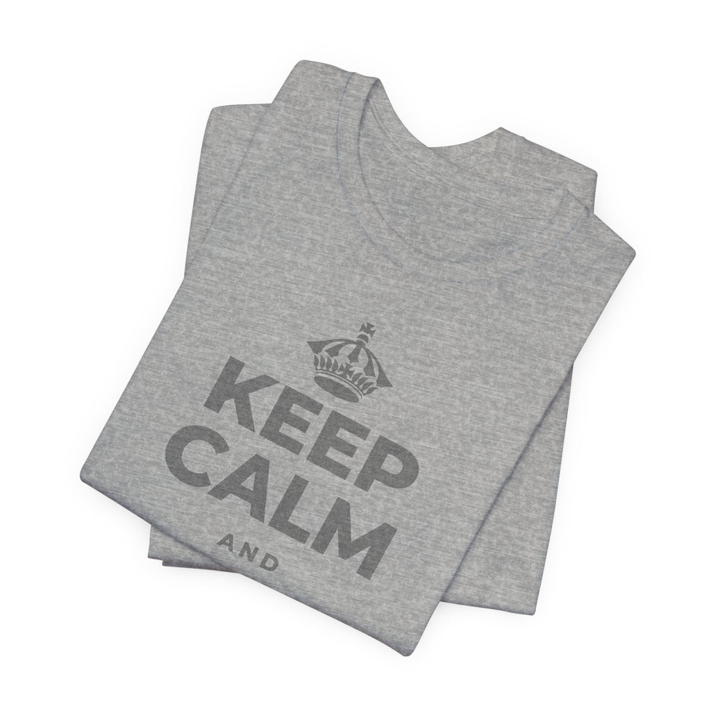 KEEP CALM AND 지금을 음미해요 T-Shirt (White–Asphalt)
