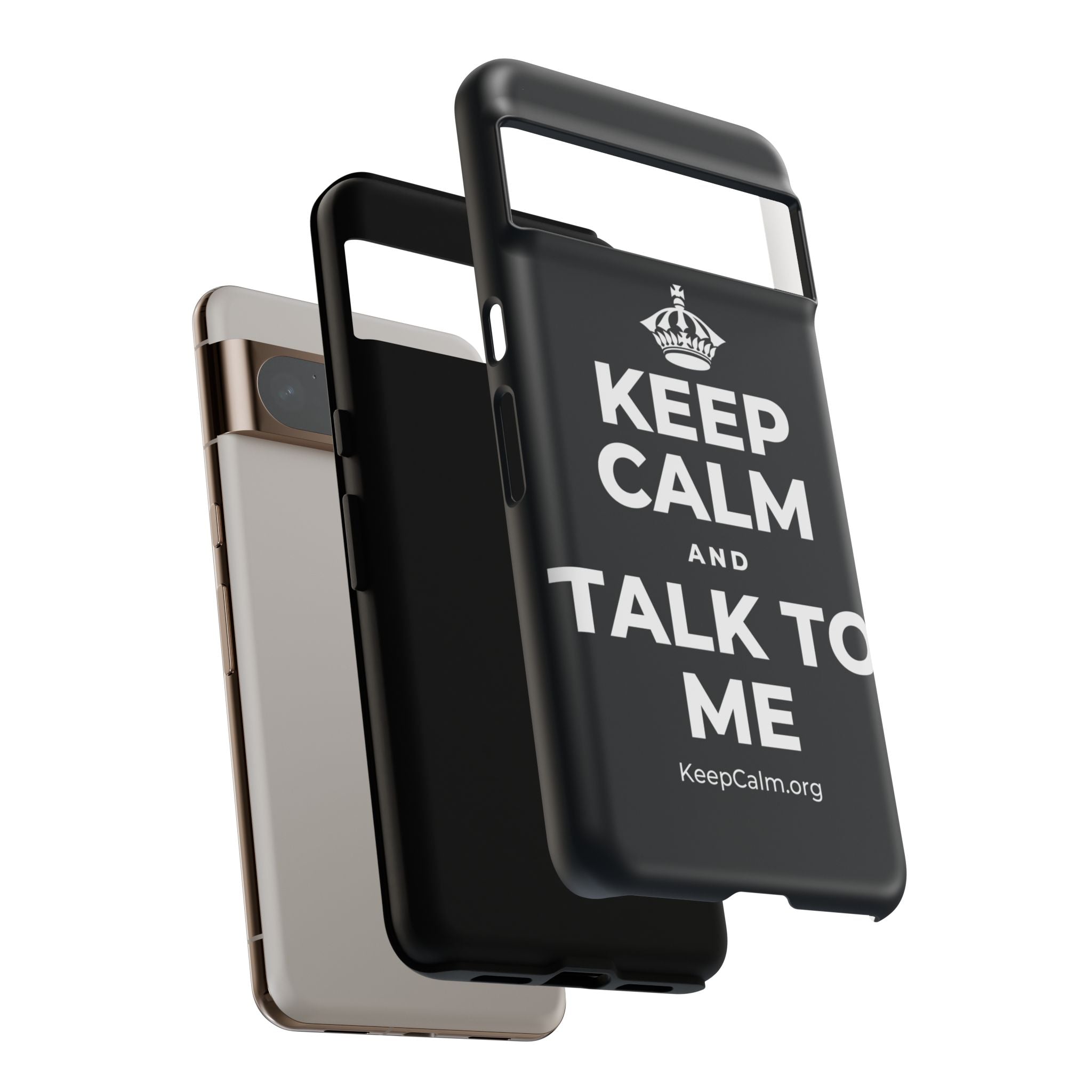 KEEP CALM AND TALK TO ME Phone Case (Dark)