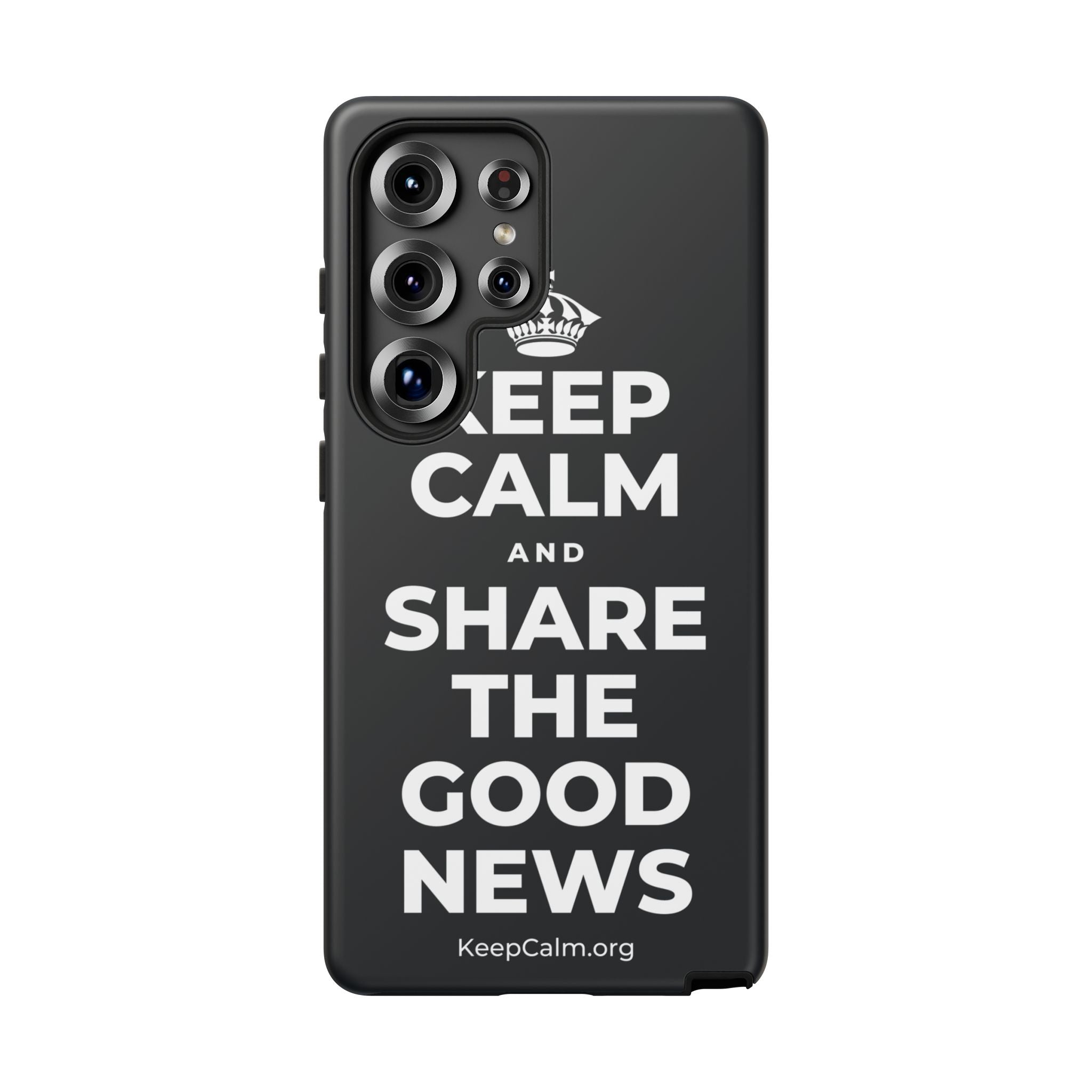 KEEP CALM AND SHARE THE GOOD NEWS Phone Case (Dark)