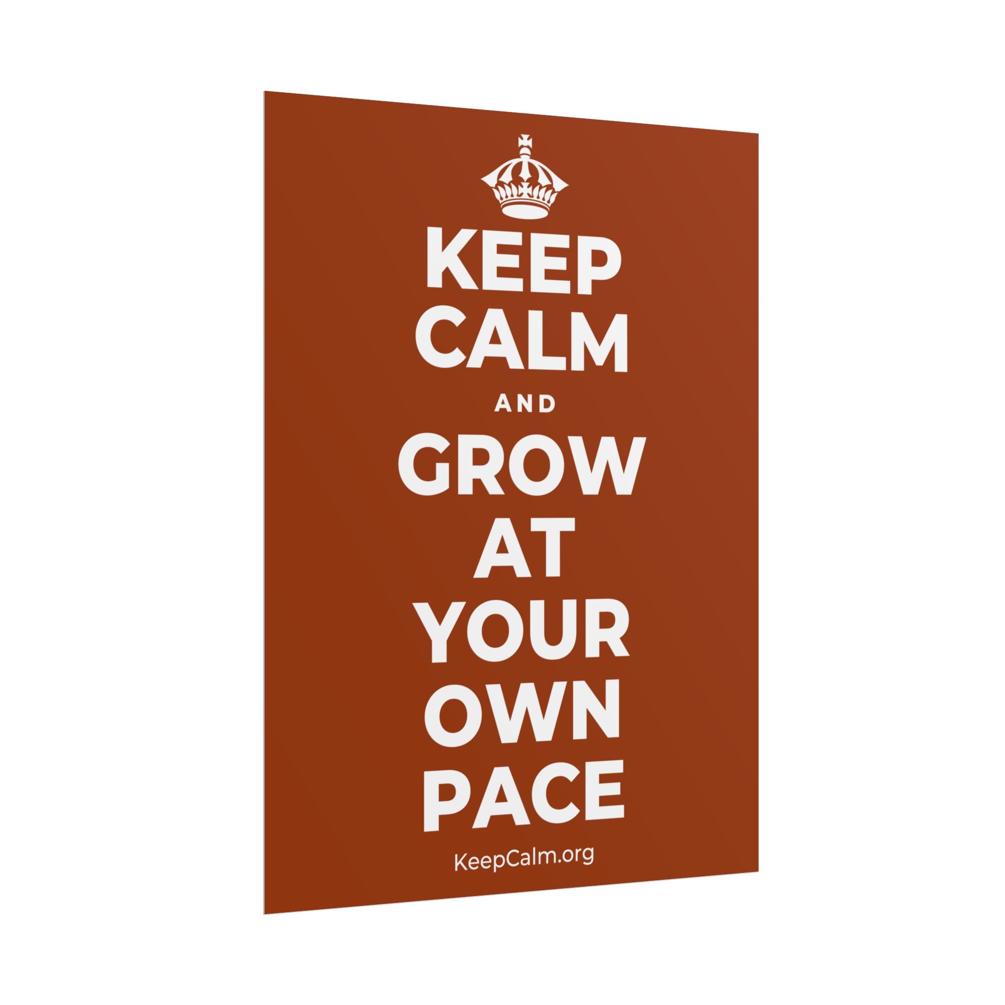 KEEP CALM AND GROW AT YOUR OWN PACE Poster
