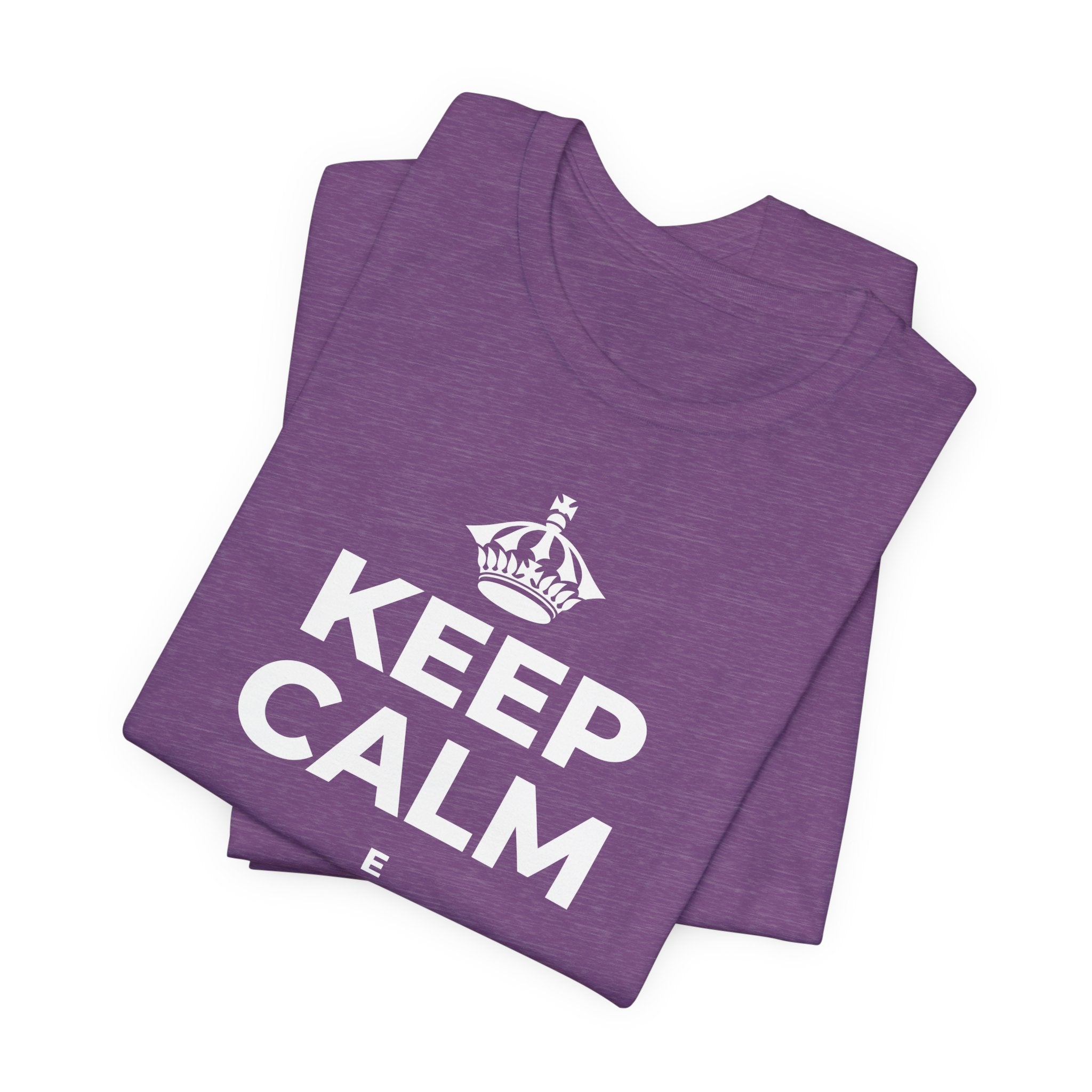 KEEP CALM E RESPIRACI SOPRA T-Shirt (Baby Blue–Silver)