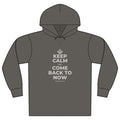 KEEP CALM AND COME BACK TO NOW Organic Hoodie Tee