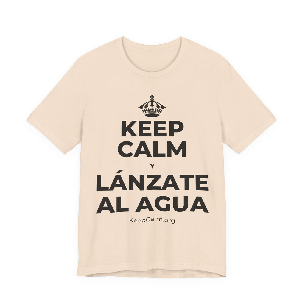 KEEP CALM Y LÁNZATE AL AGUA T-Shirt (Soft Cream–Heather Mauve)