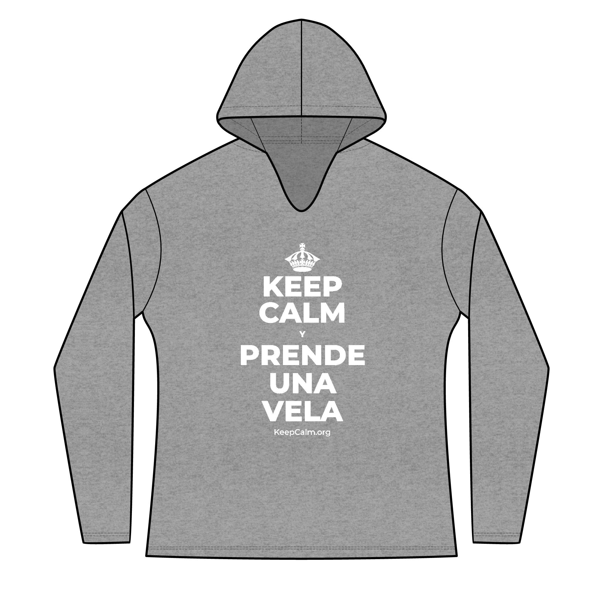 KEEP CALM Y PRENDE UNA VELA Women's Long Sleeve Hoodie