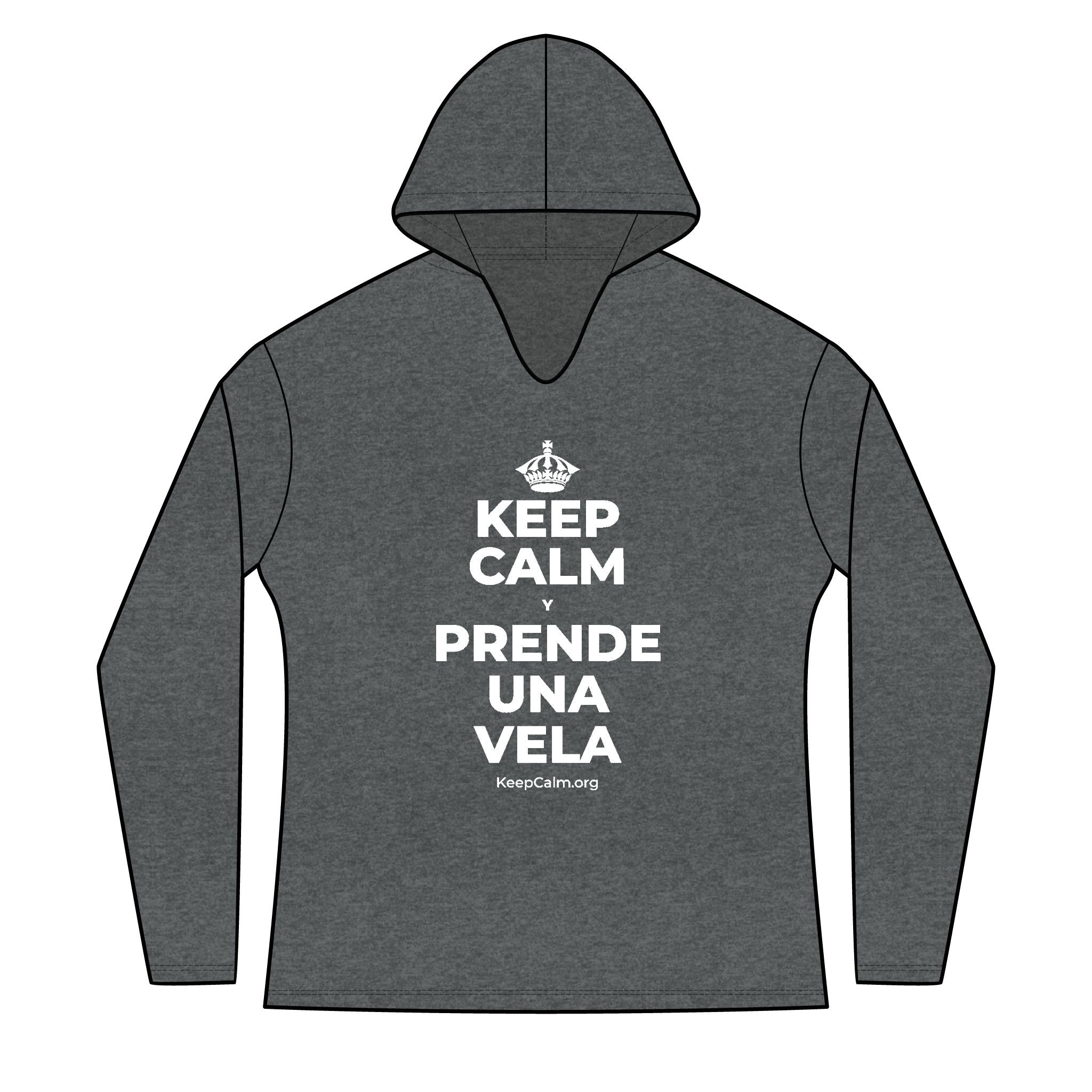 KEEP CALM Y PRENDE UNA VELA Women's Long Sleeve Hoodie