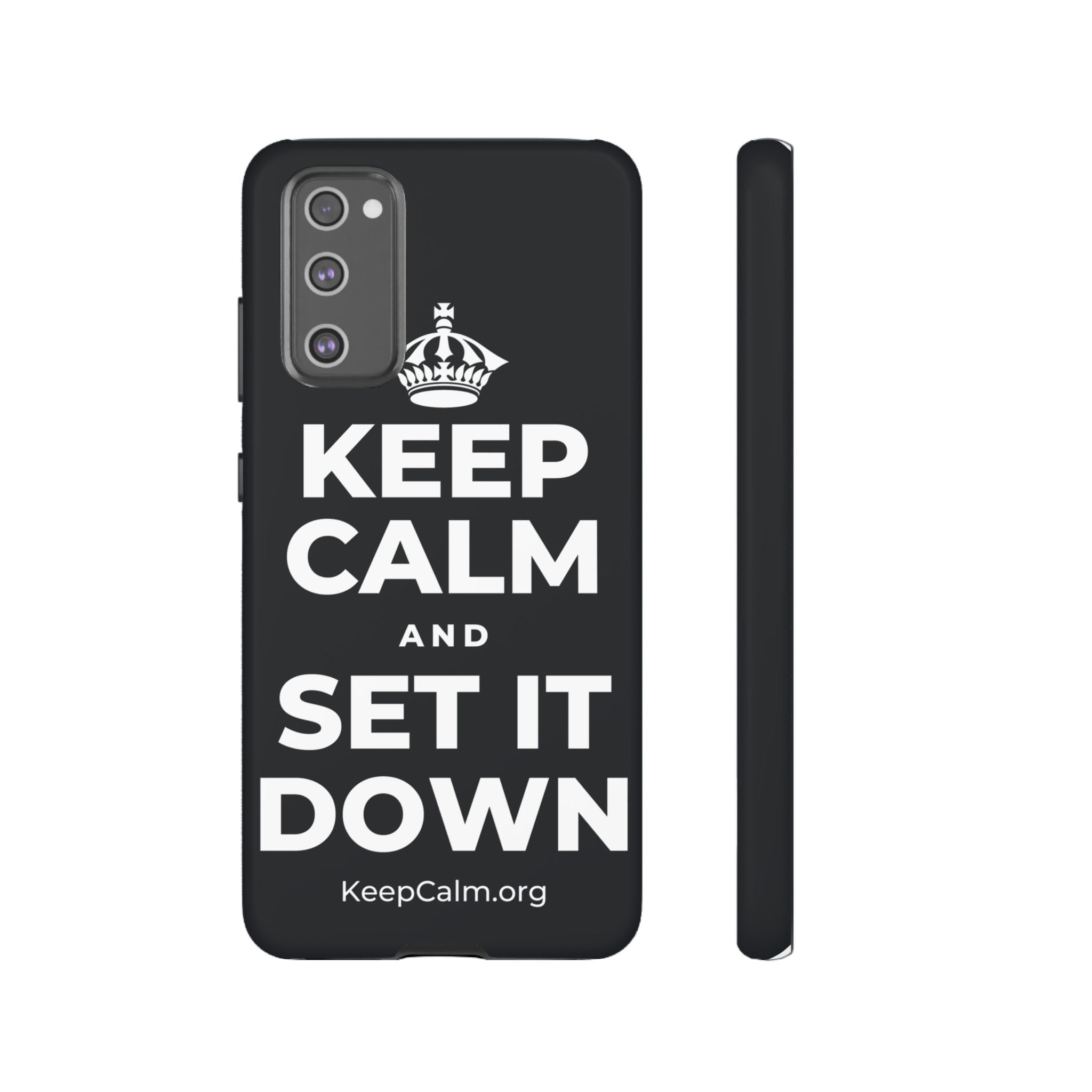 KEEP CALM AND SET IT DOWN Phone Case (Dark)