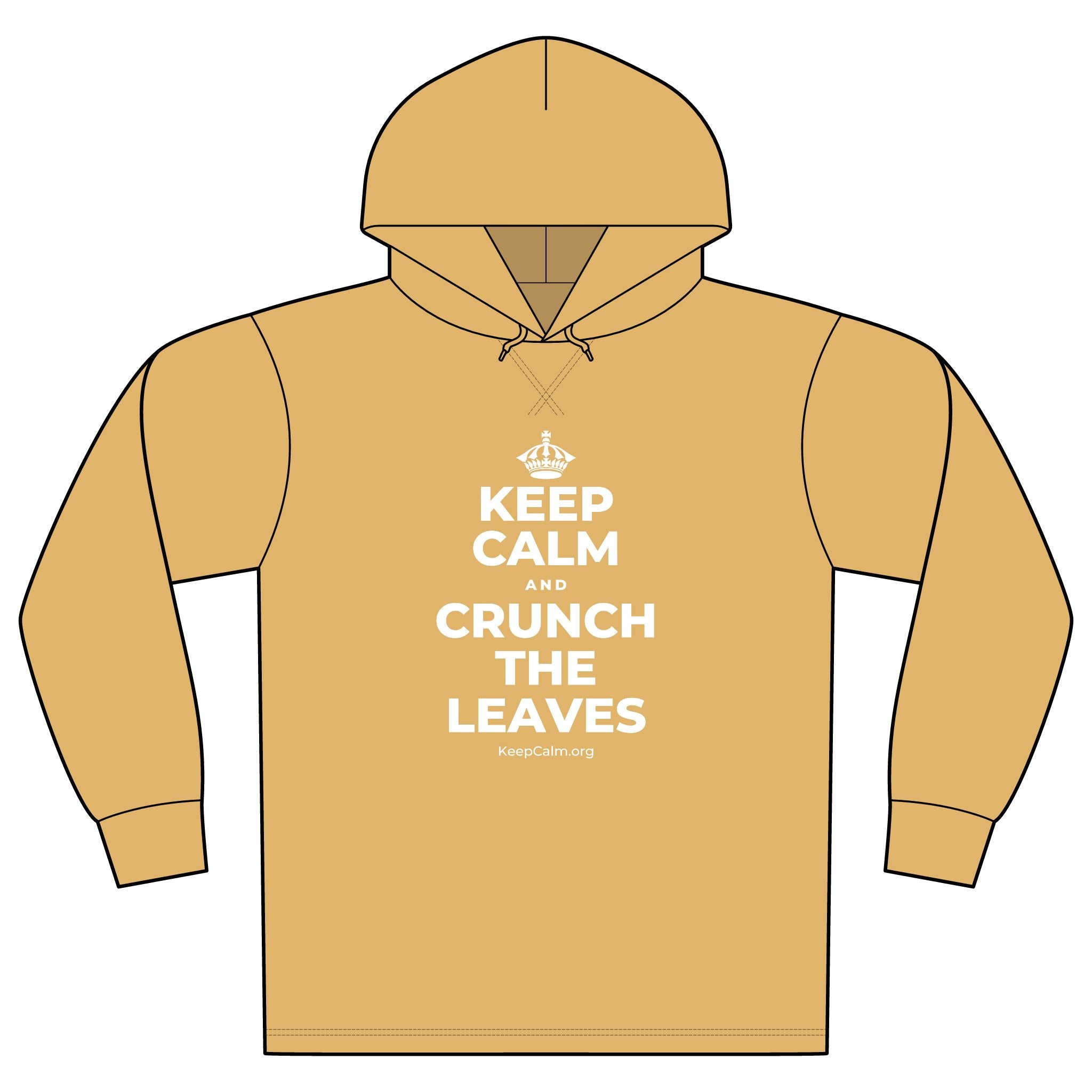 KEEP CALM AND CRUNCH THE LEAVES Organic Hoodie Tee