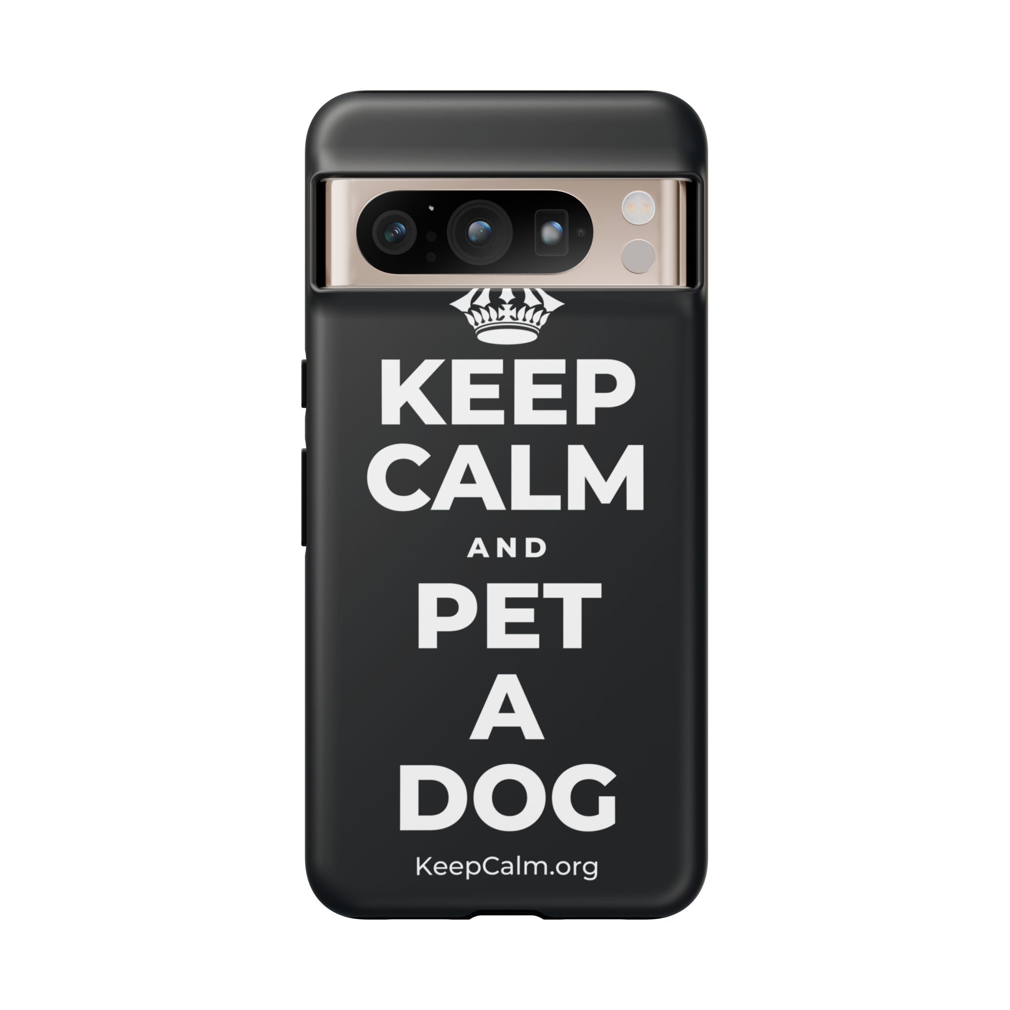 KEEP CALM AND PET A DOG Phone Case (Dark)