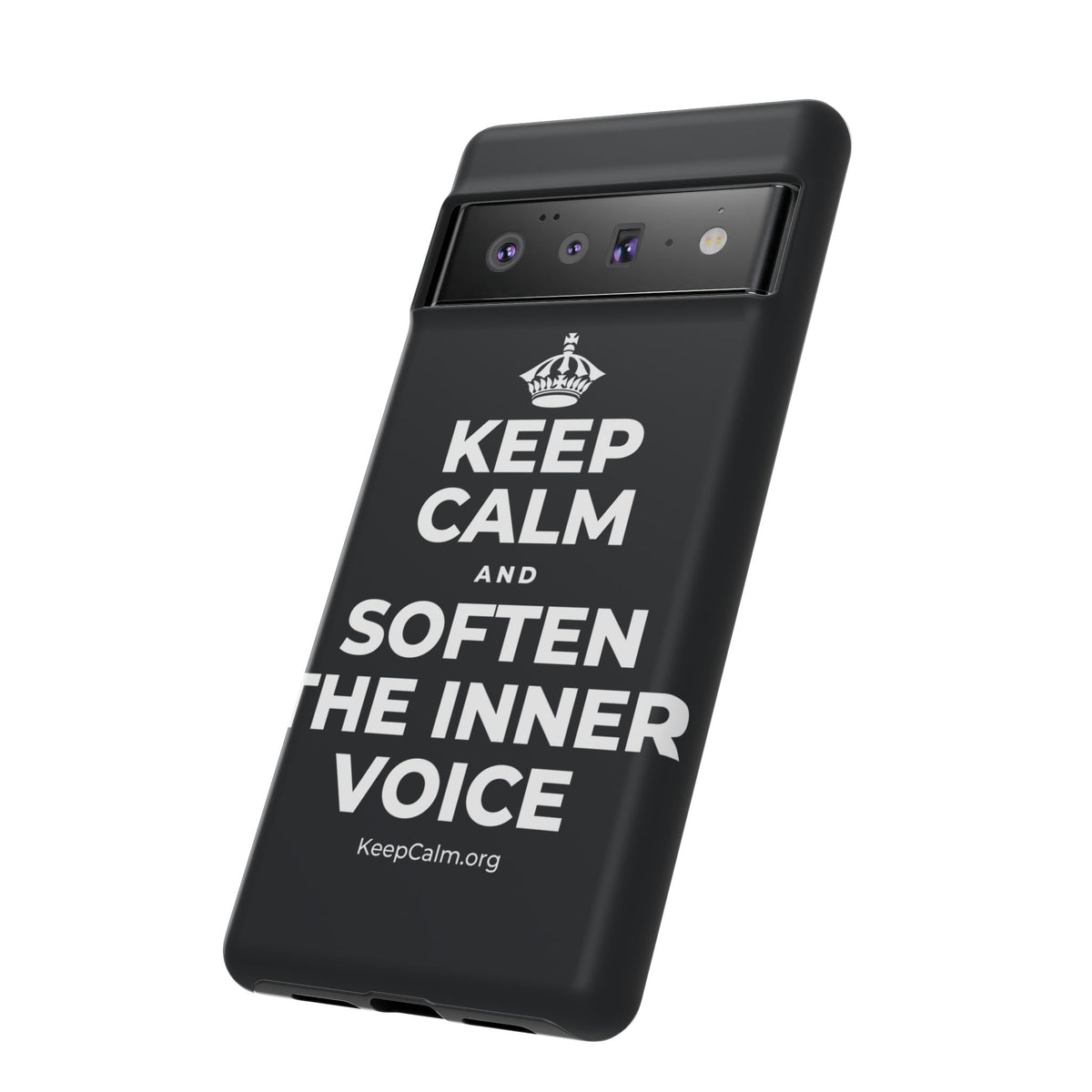 KEEP CALM AND SOFTEN THE INNER VOICE Phone Case (Dark)