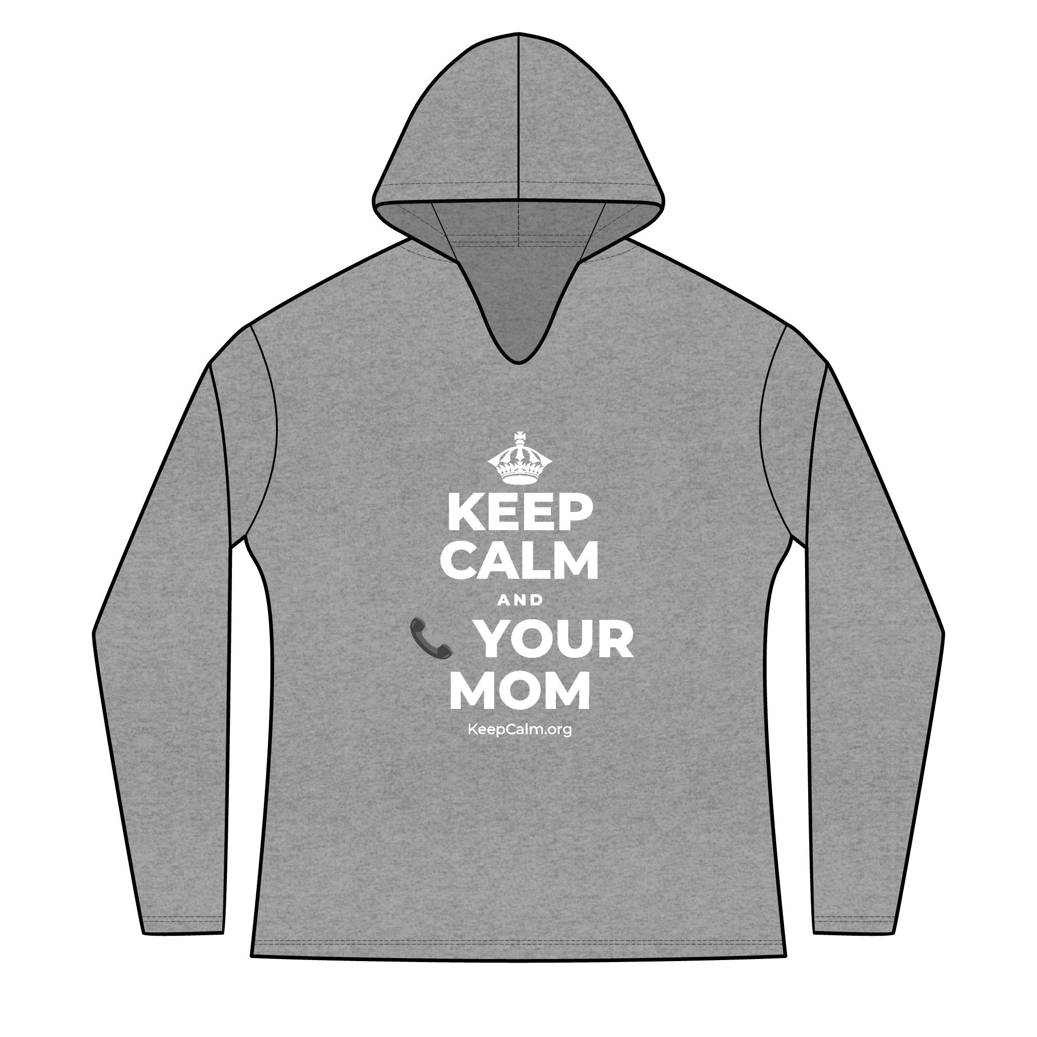 KEEP CALM AND 📞 YOUR MOM Women's Long Sleeve Hoodie