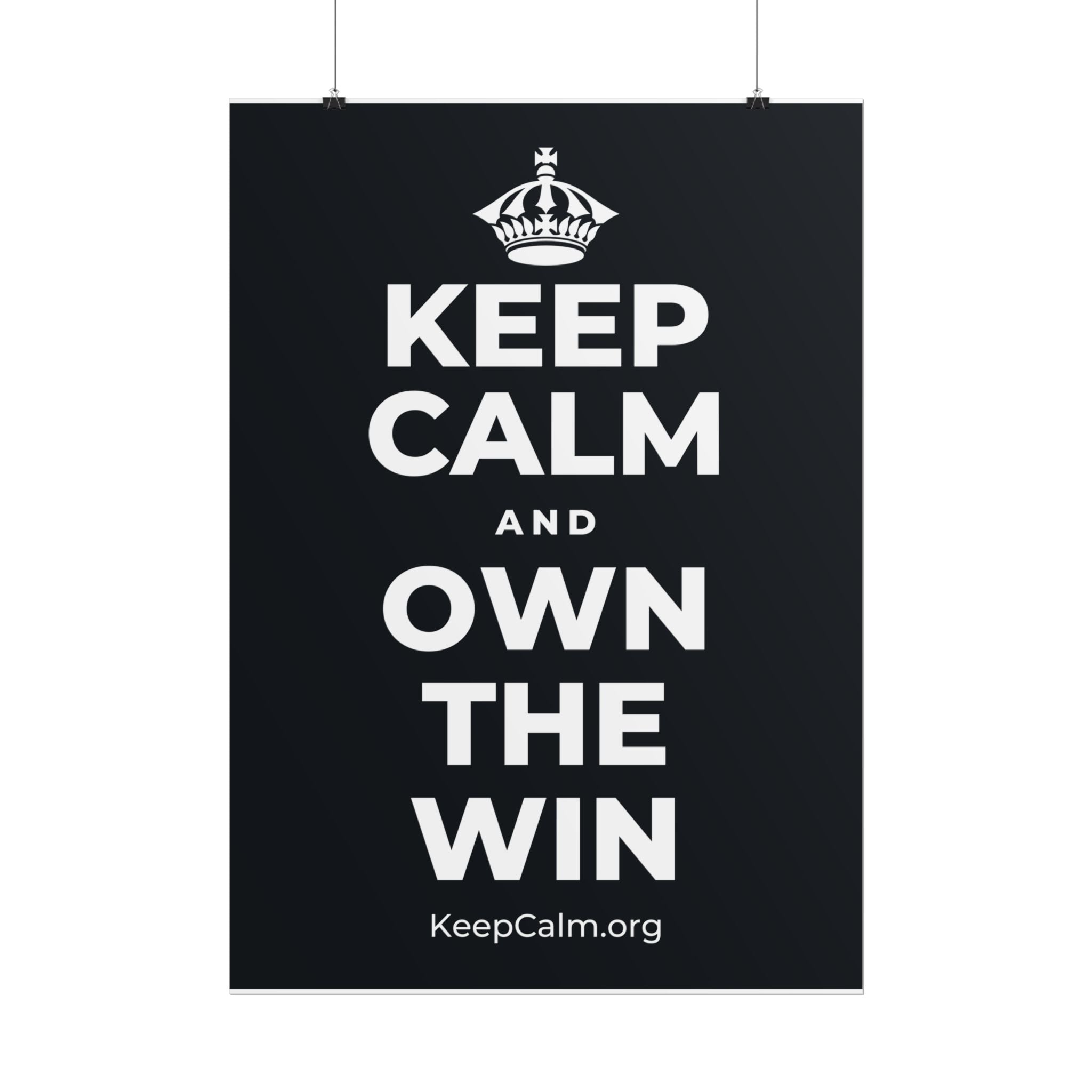 KEEP CALM AND OWN THE WIN Poster (Dark)