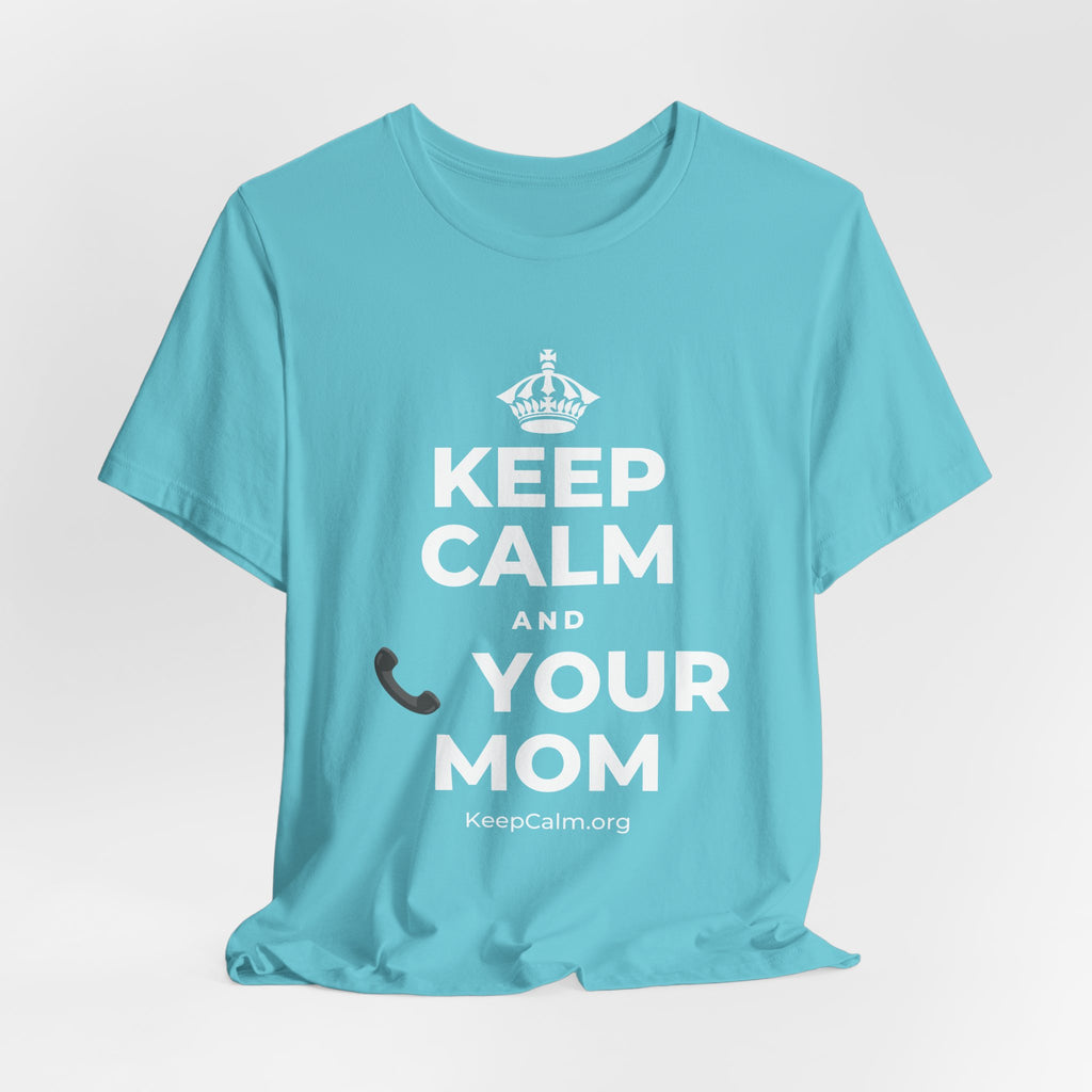 KEEP CALM AND 📞 YOUR MOM T-Shirt (Soft Cream–Heather Mauve)