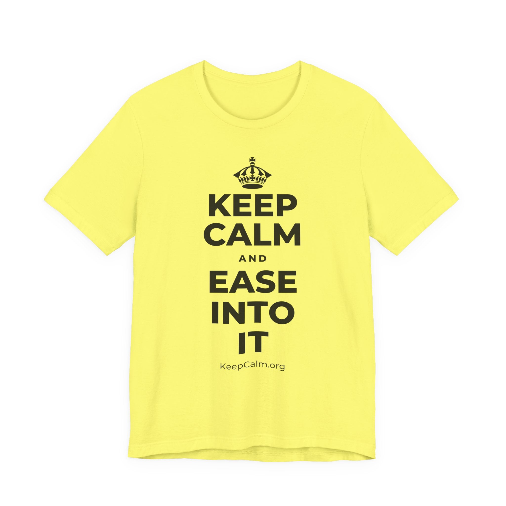 KEEP CALM AND EASE INTO IT T-Shirt (Soft Cream–Heather Mauve)
