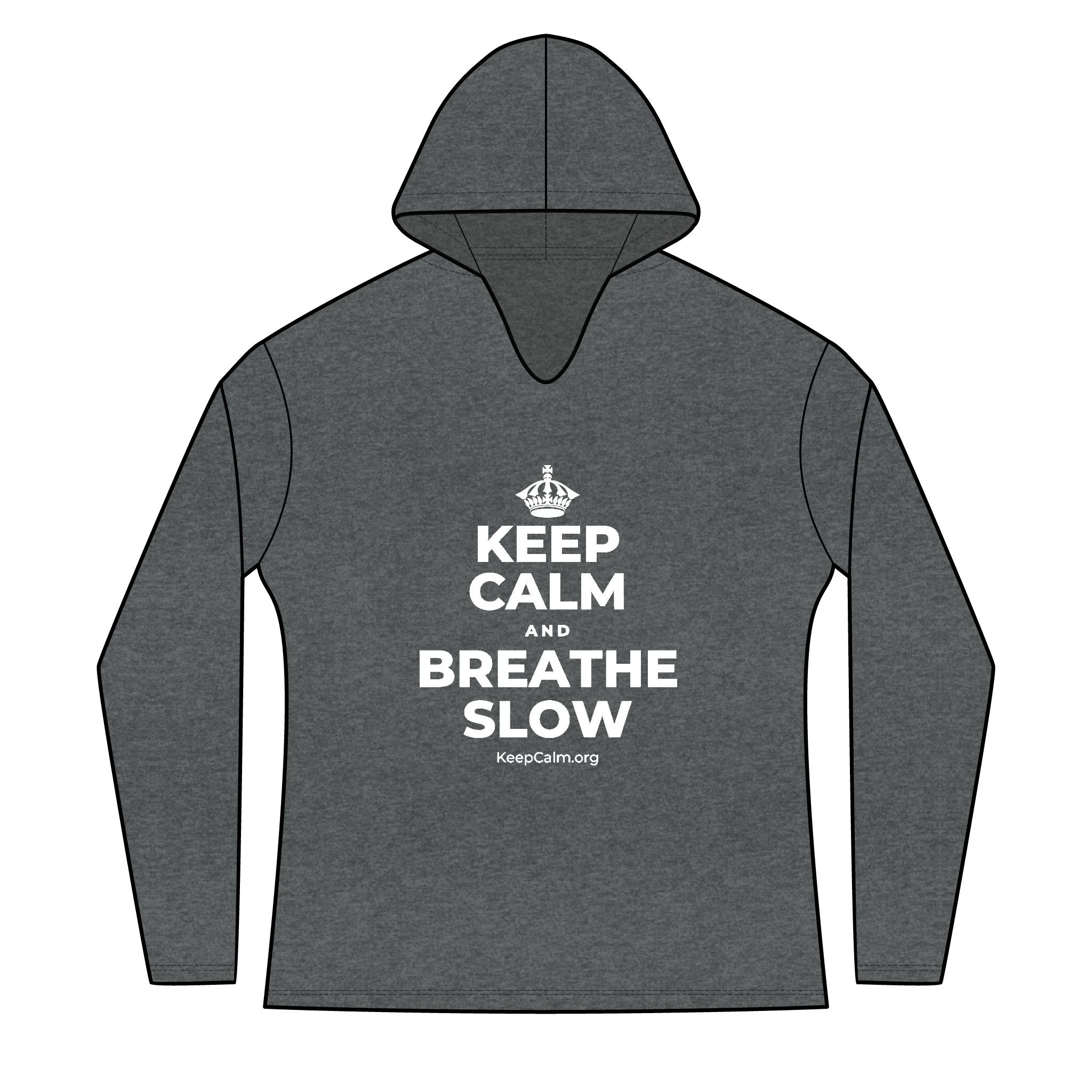 KEEP CALM AND BREATHE SLOW Women's Long Sleeve Hoodie