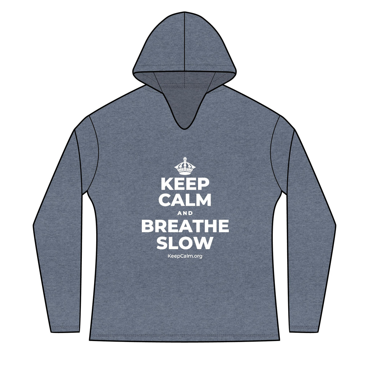 KEEP CALM AND BREATHE SLOW Women's Long Sleeve Hoodie