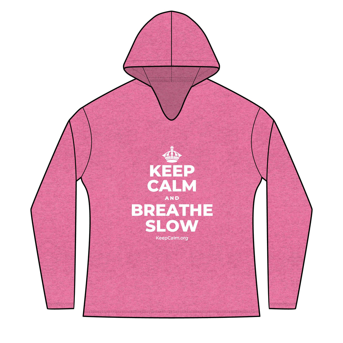 KEEP CALM AND BREATHE SLOW Women's Long Sleeve Hoodie