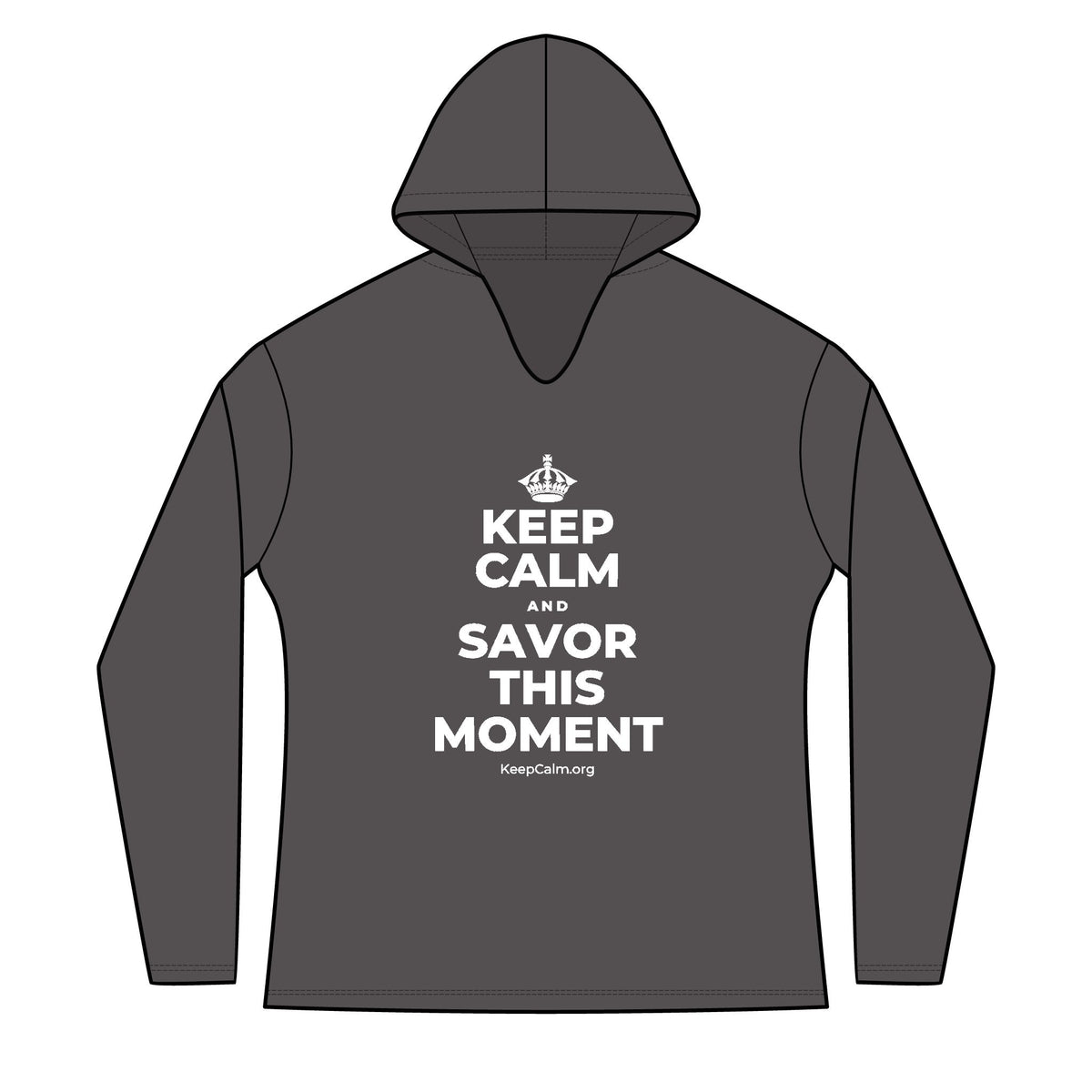 KEEP CALM AND SAVOR THIS MOMENT Women's Long Sleeve Hoodie