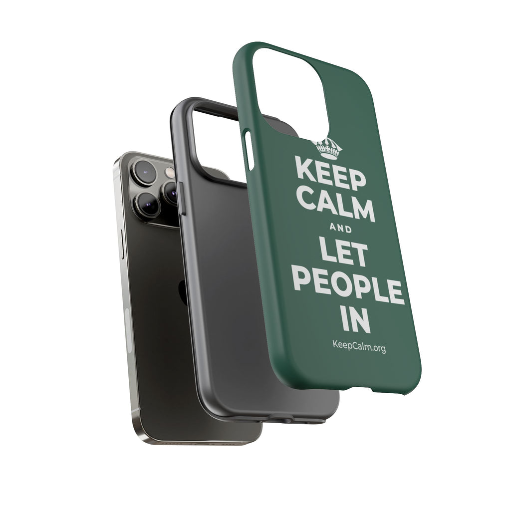 KEEP CALM AND LET PEOPLE IN Phone Case