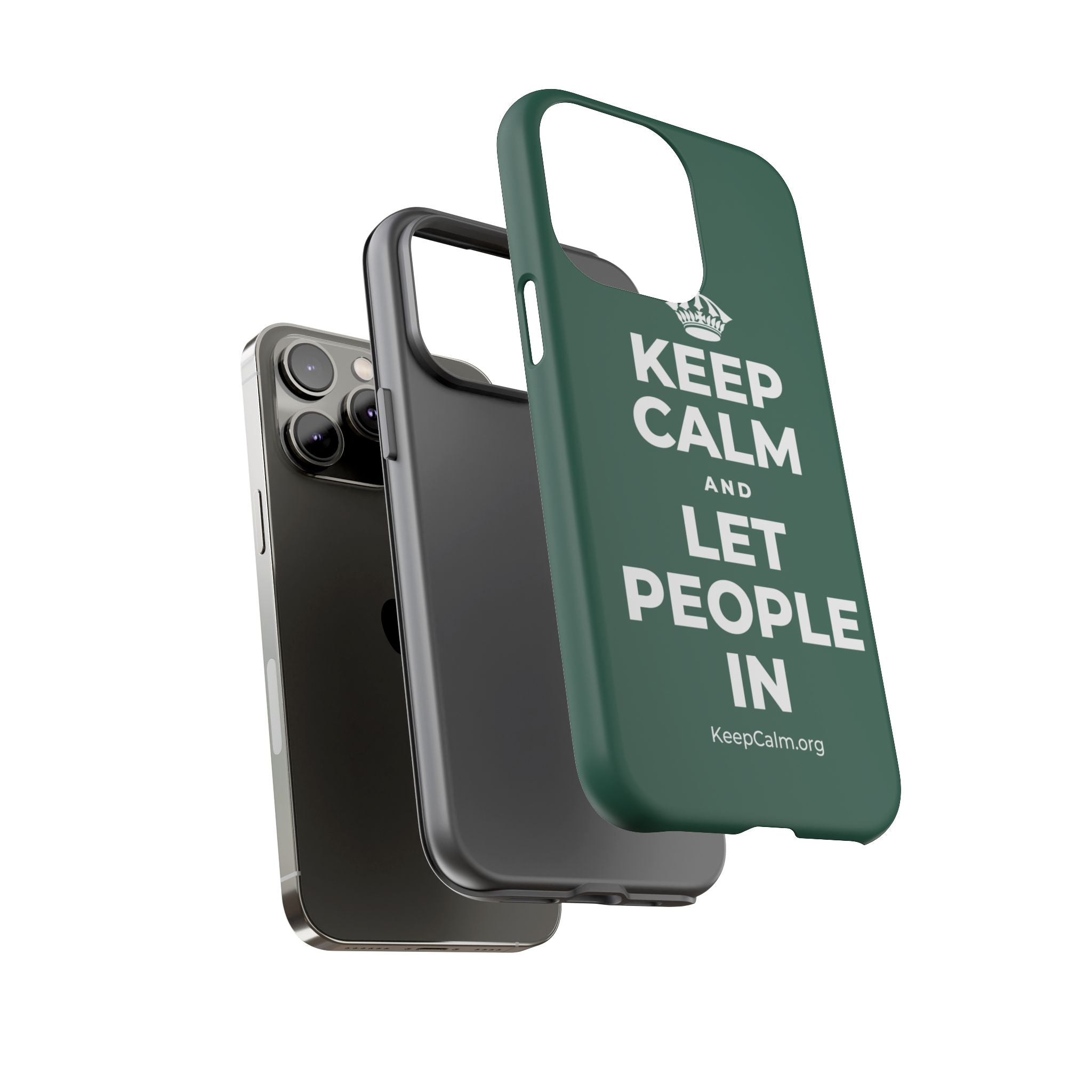 KEEP CALM AND LET PEOPLE IN Phone Case