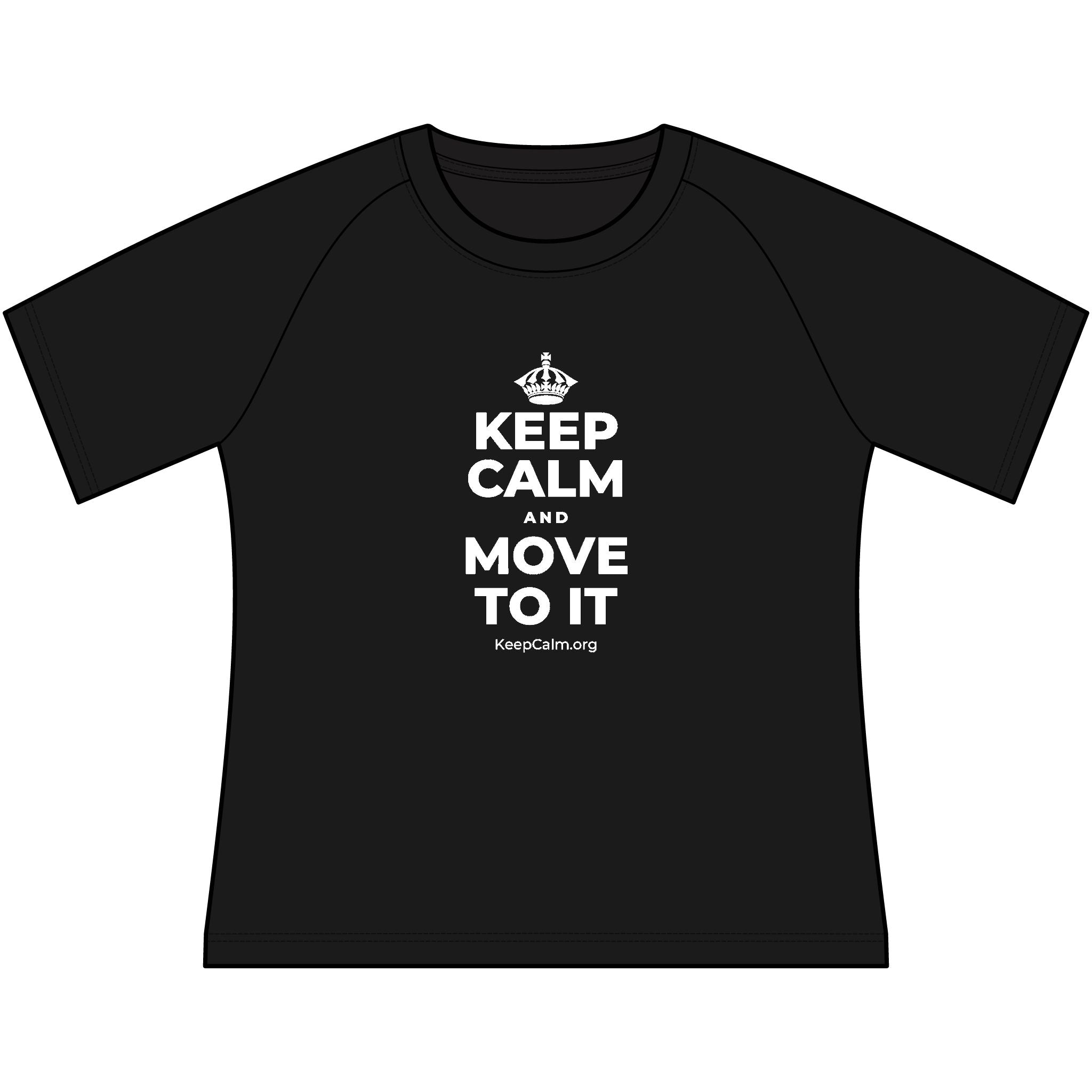KEEP CALM AND MOVE TO IT Women's Raglan Tee