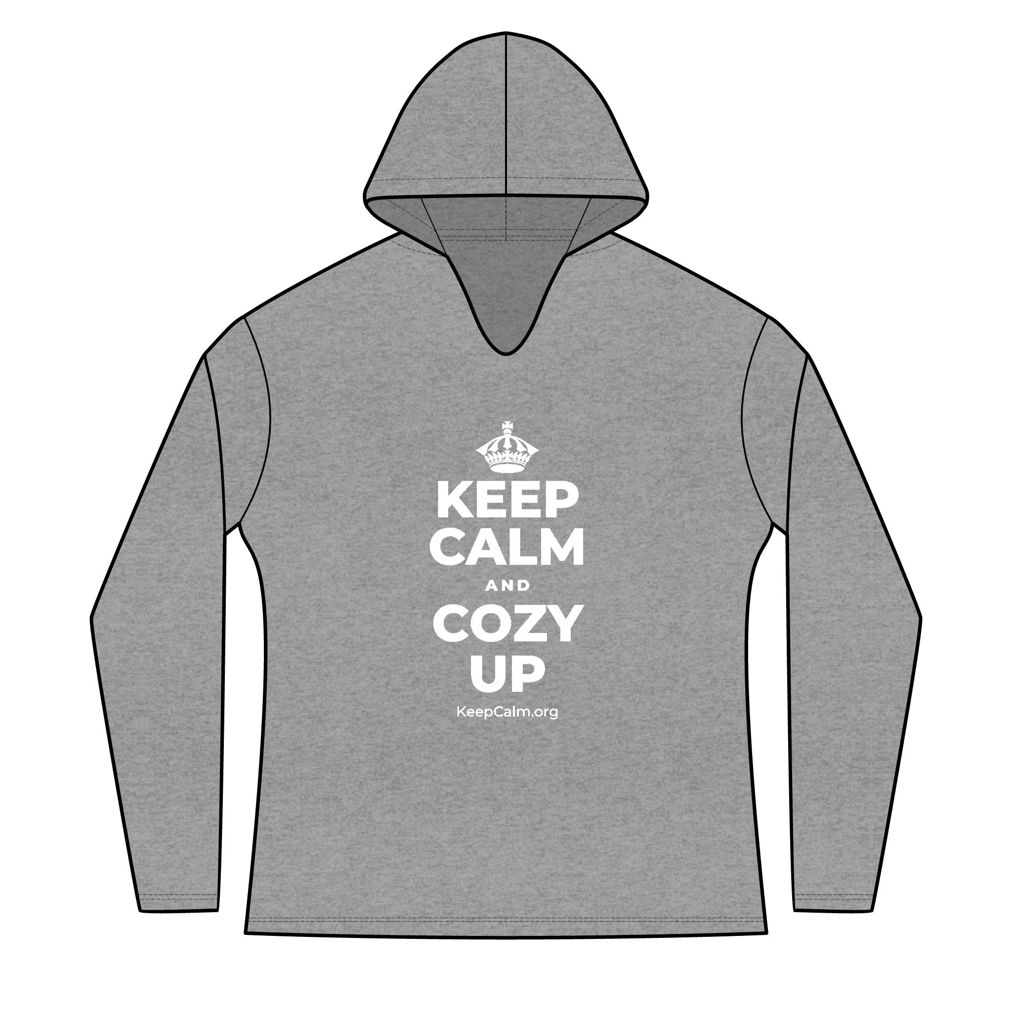 KEEP CALM AND COZY UP Women's Long Sleeve Hoodie