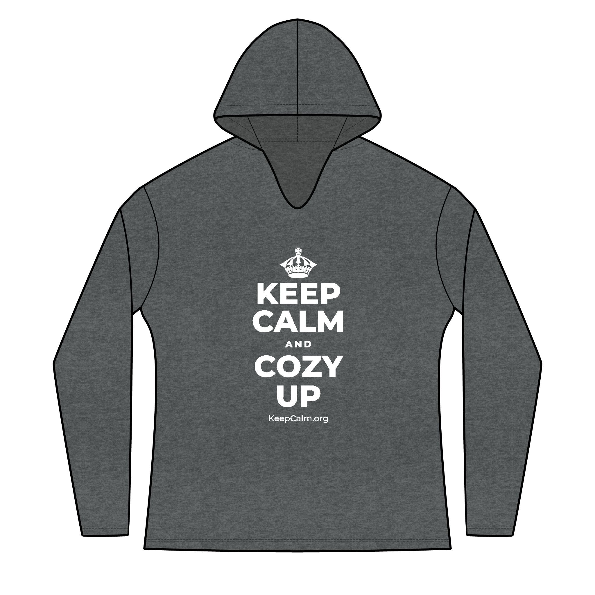 KEEP CALM AND COZY UP Women's Long Sleeve Hoodie